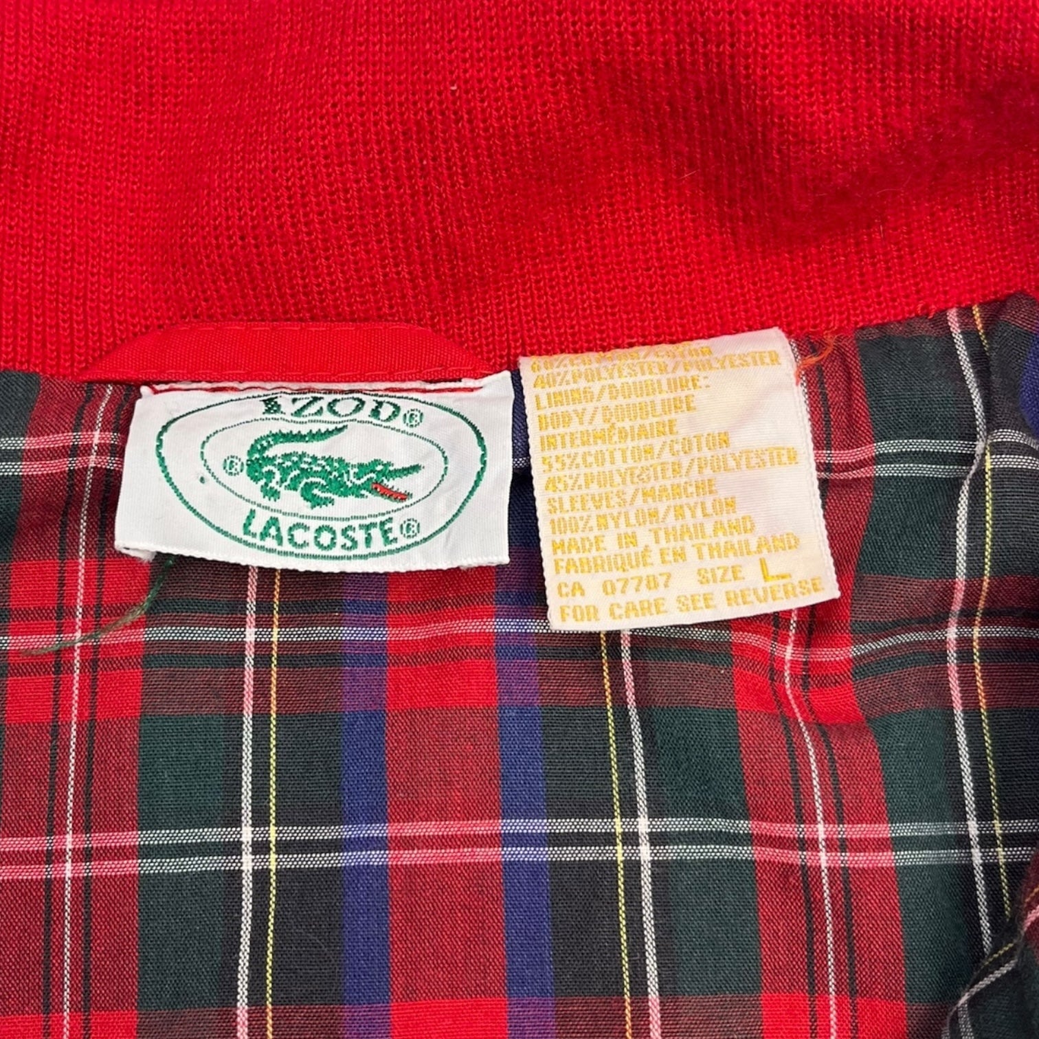Vintage Lacoste Harrington Jacket Crimson
