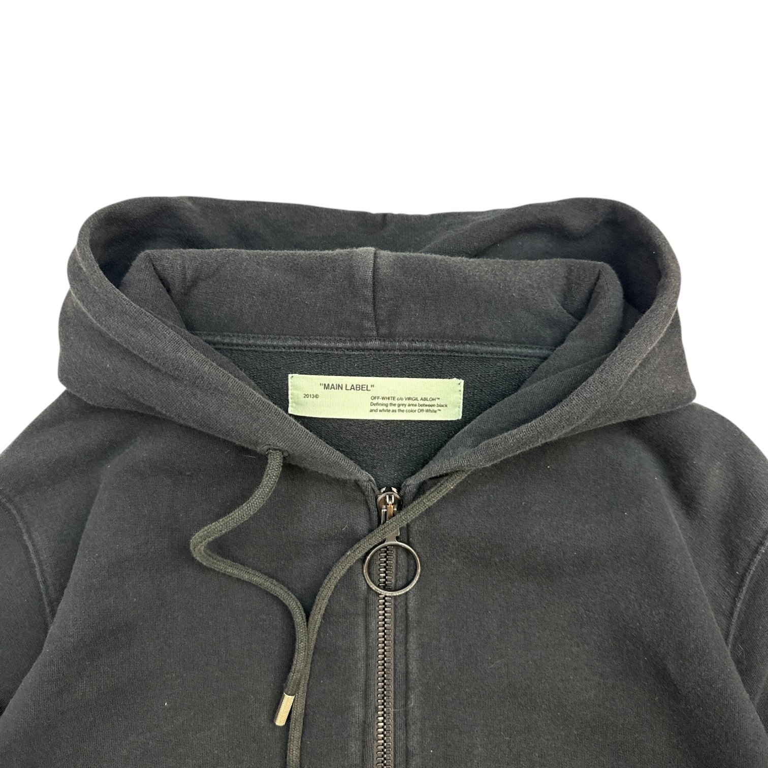 Off-White Paint Brush Zip Up Hoodie Black