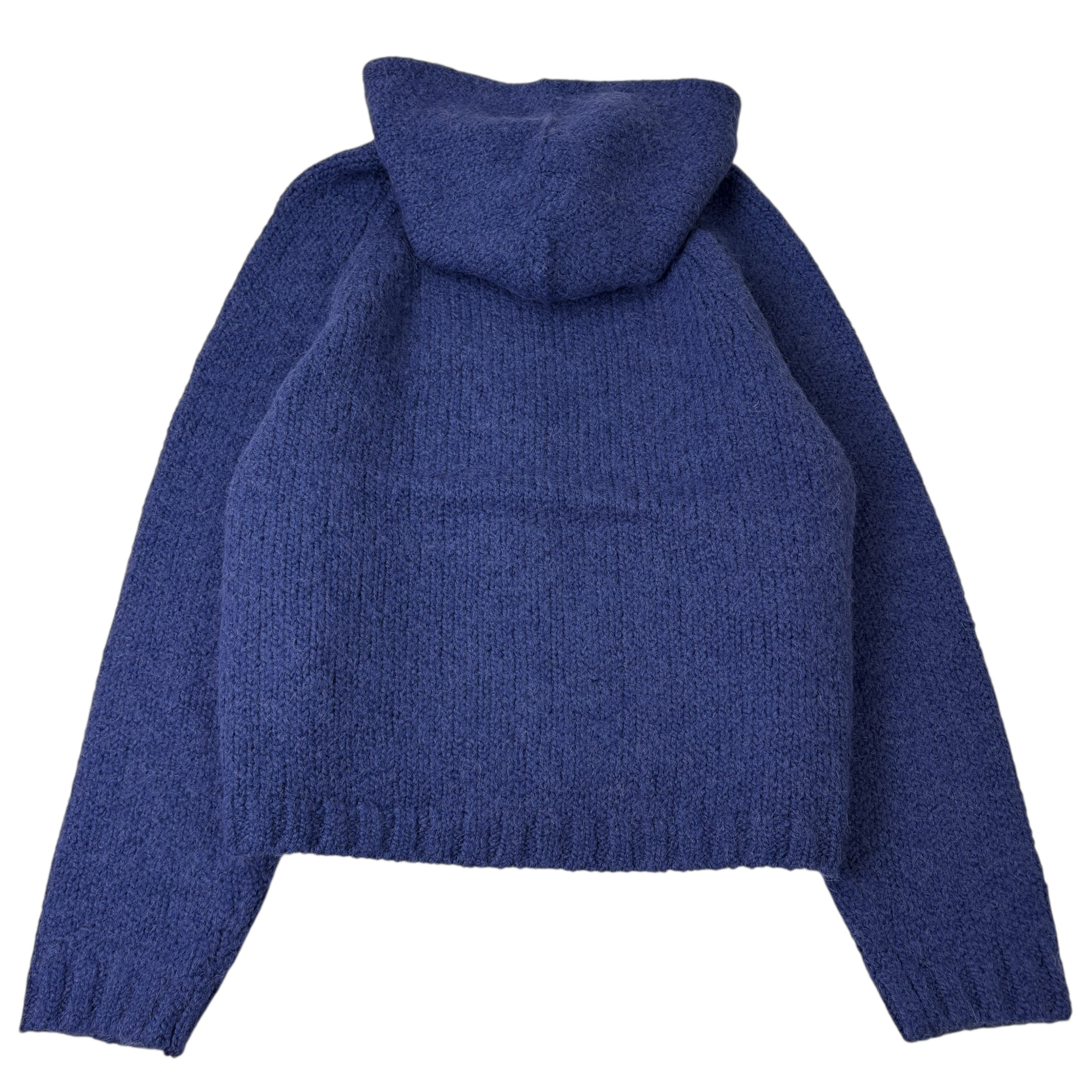 Stussy Chunky Knit Zip Hoodie Blue