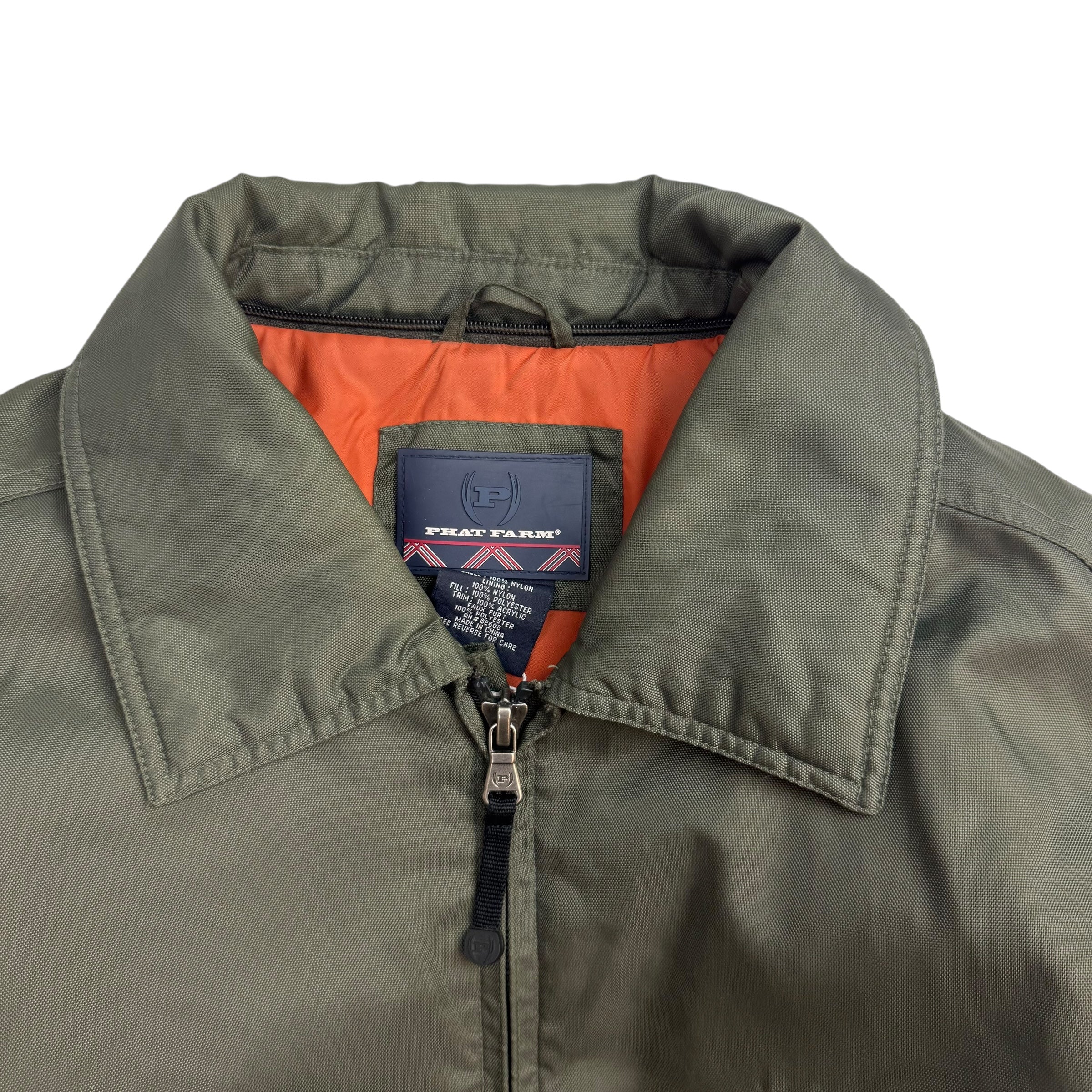 Vintage Phat Farm Bomber Jacket Green
