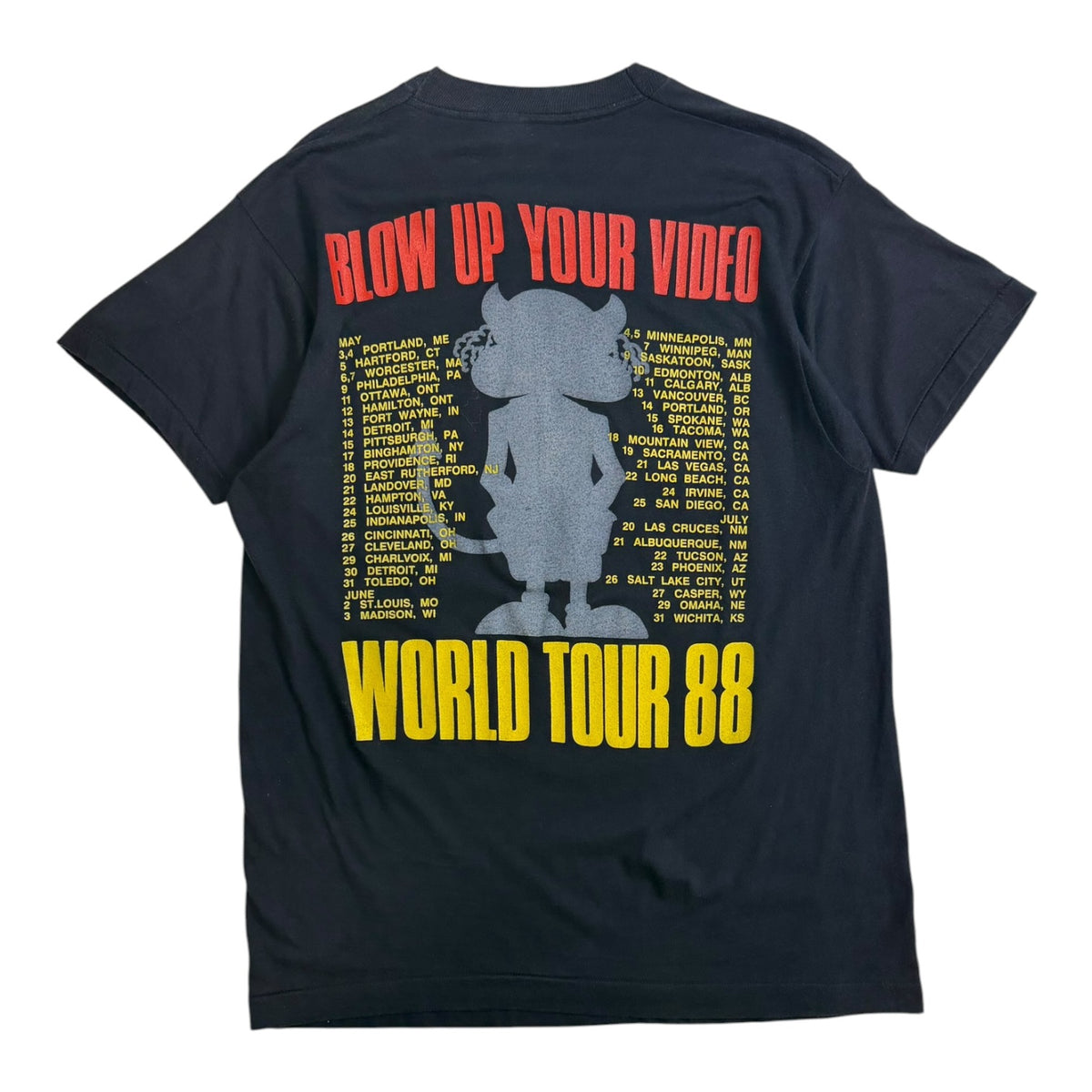 Vintage 1988 AC/DC "Blow Up Your Video" T-Shirt Black