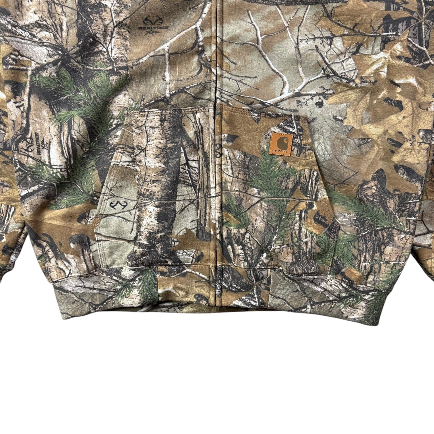 Vintage Carhartt Zip Up Hoodie Realtree Camo