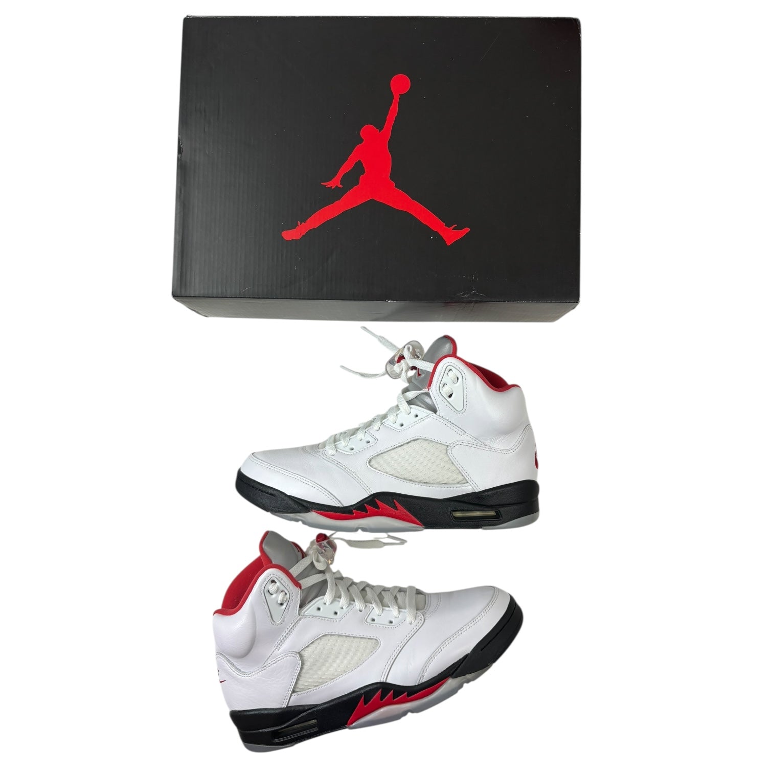 Jordan 5 Retro Fire Red Silver Tongue (Used)