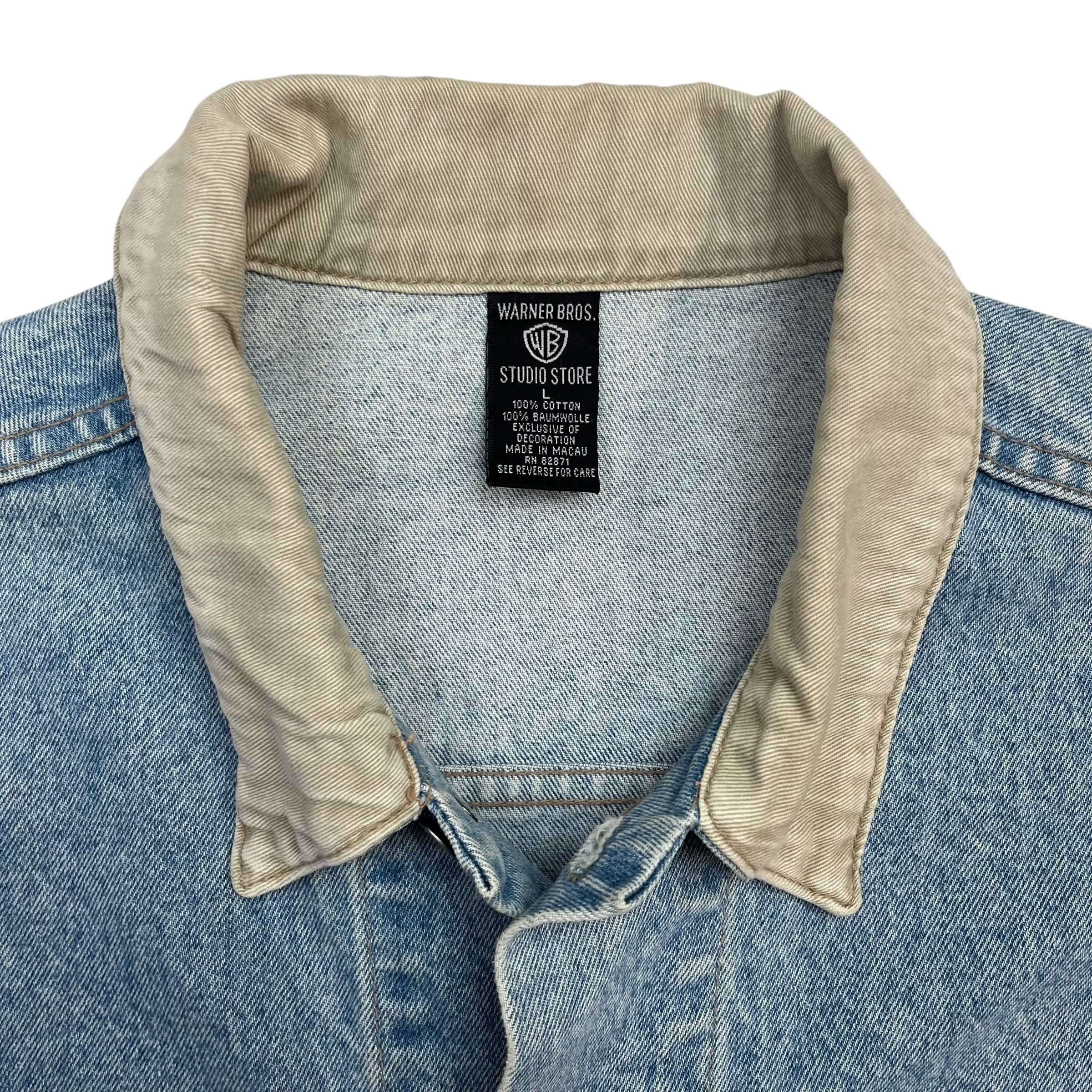 Vintage Warner Bros Studio Denim Jacket Light Wash