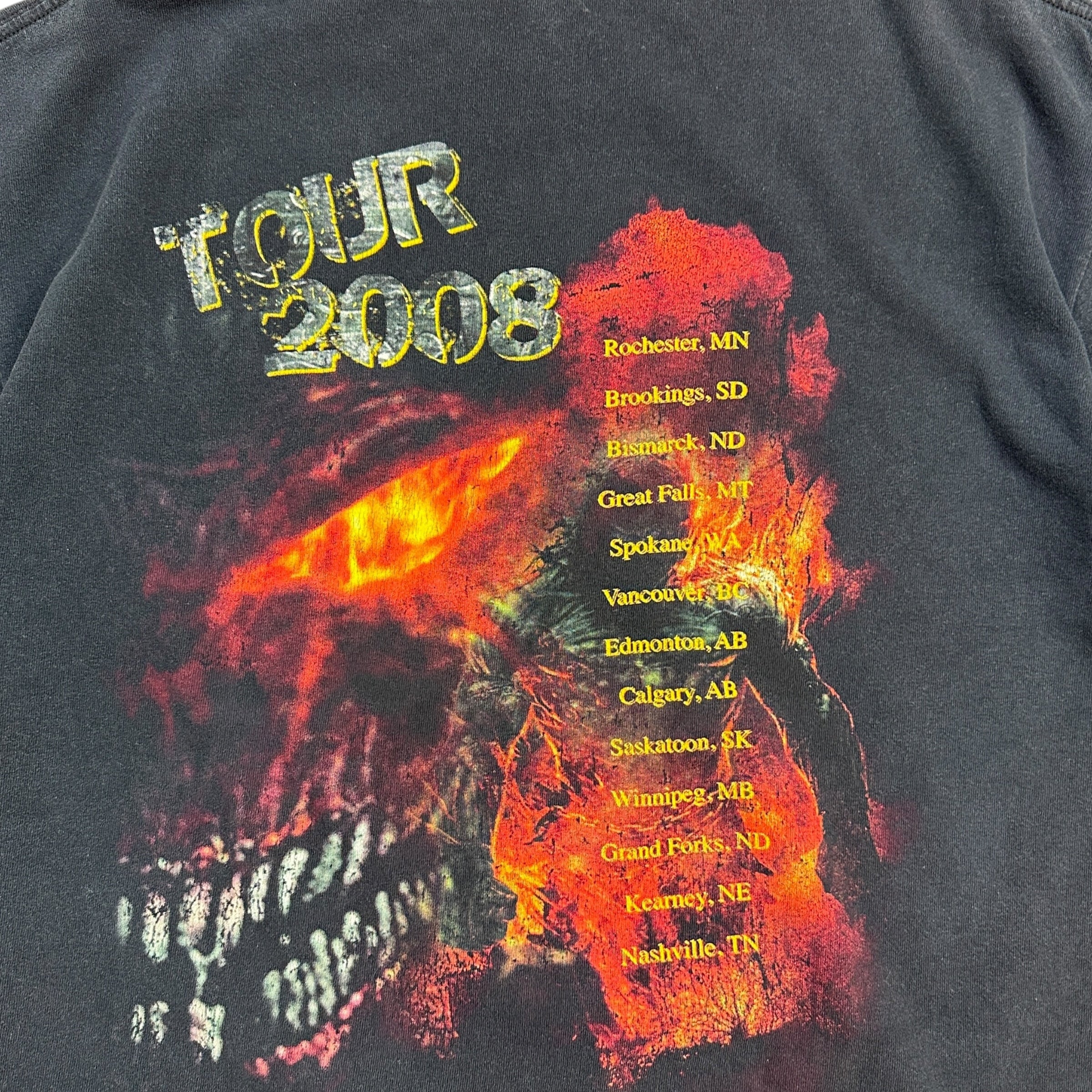 2008 Disturbed Indestructible Tour Tee Black