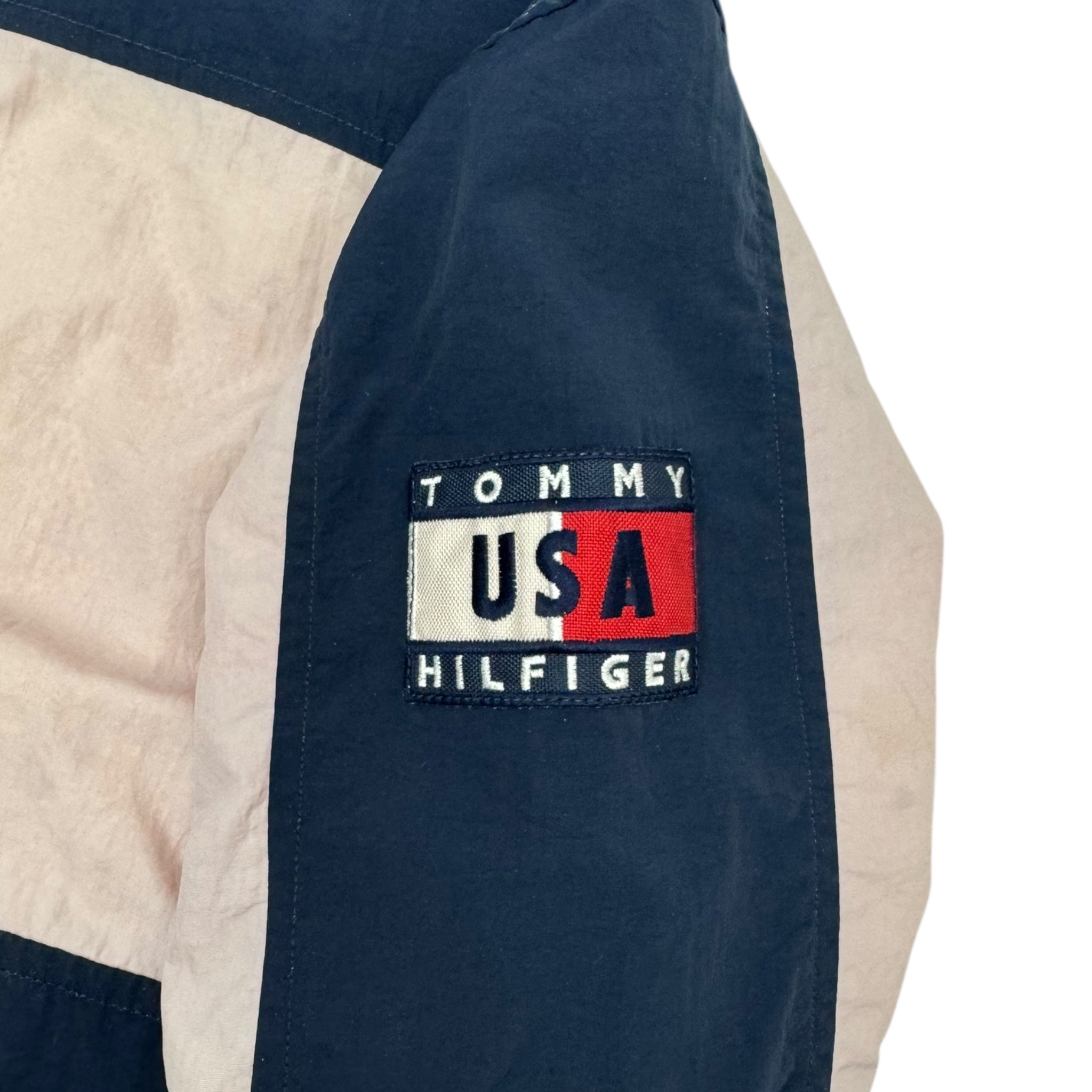 Vintage Tommy Hilfiger USA Quarter Zip Hooded Jacket