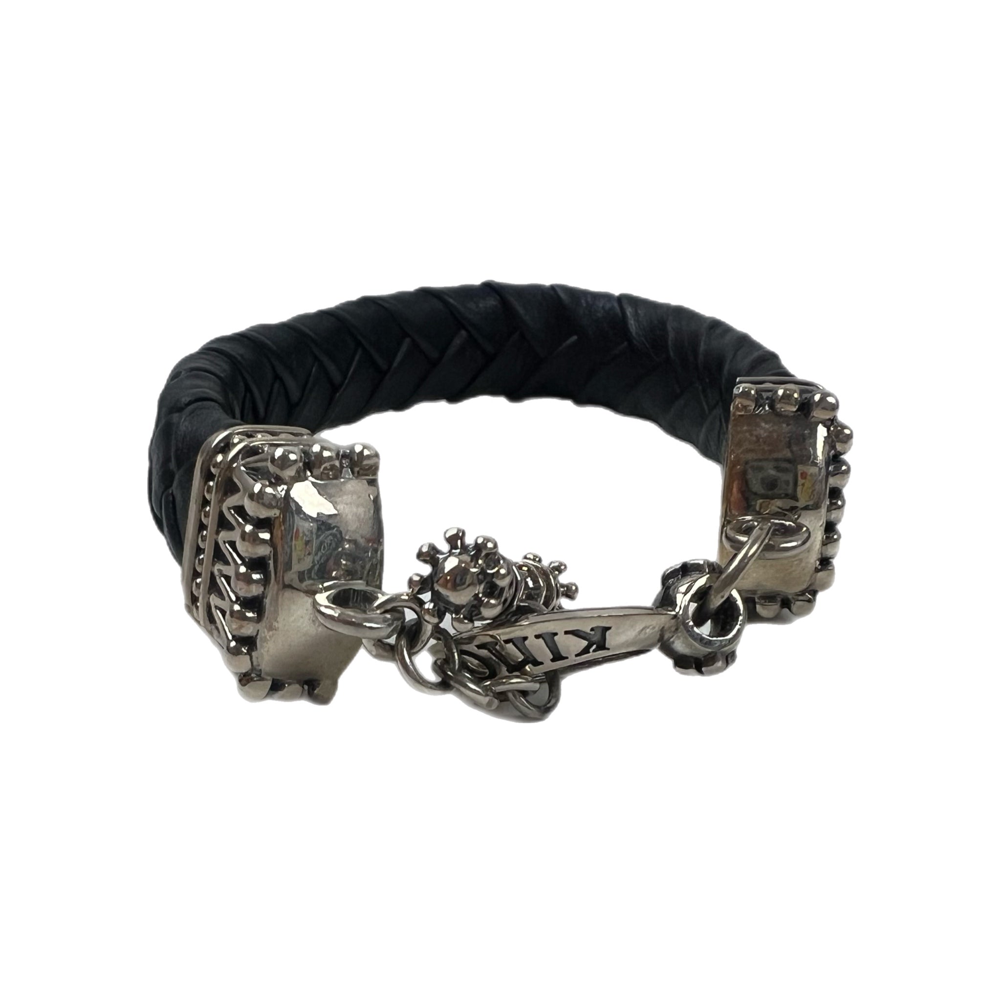 King Baby Leather Crown Toggle Bracelet