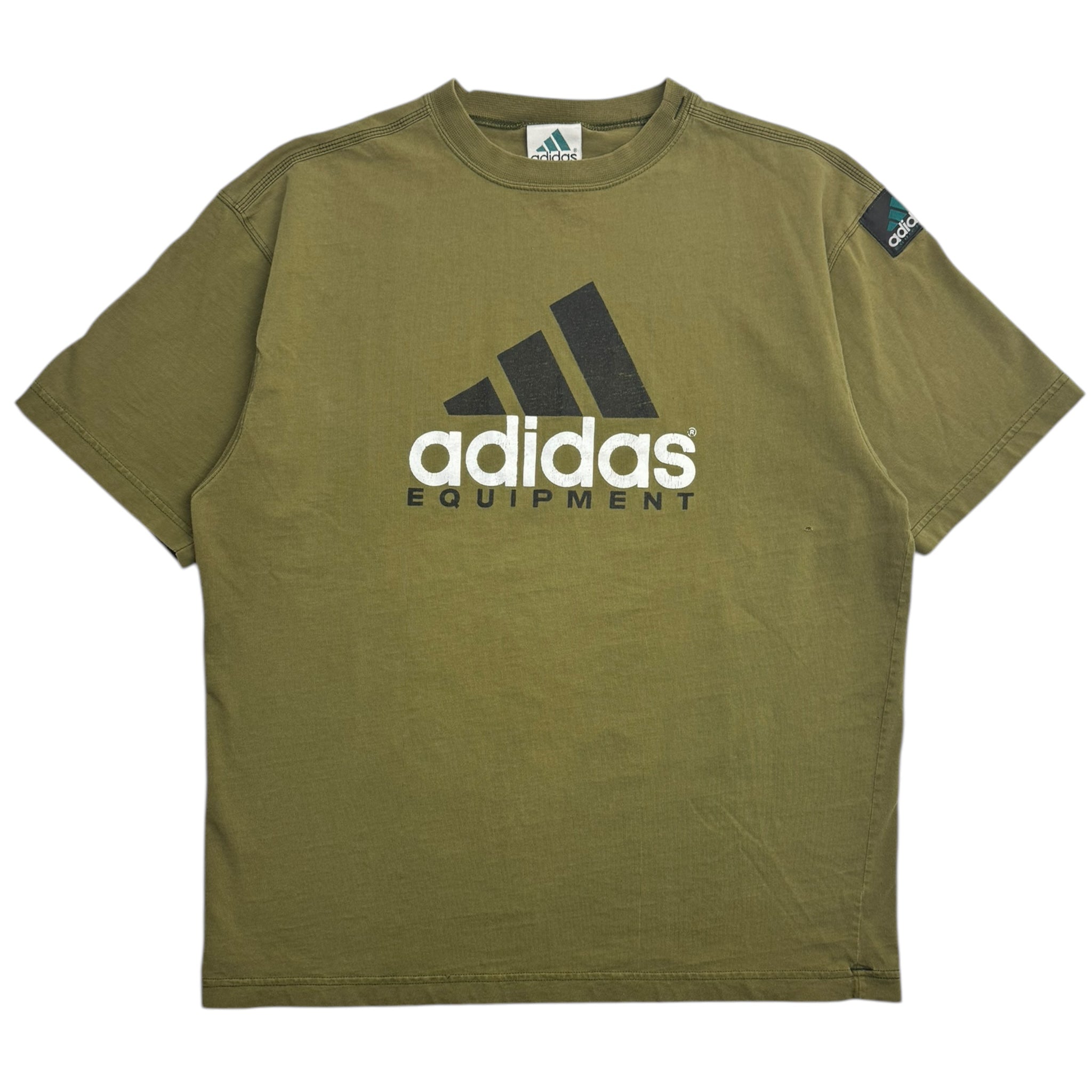 Vintage Adidas Equipment Logo Tee Olive