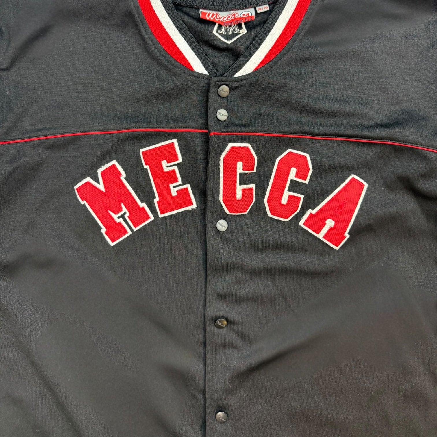 Vintage Y2K Mecca Sports High Five Baseball Jersey Black/Red