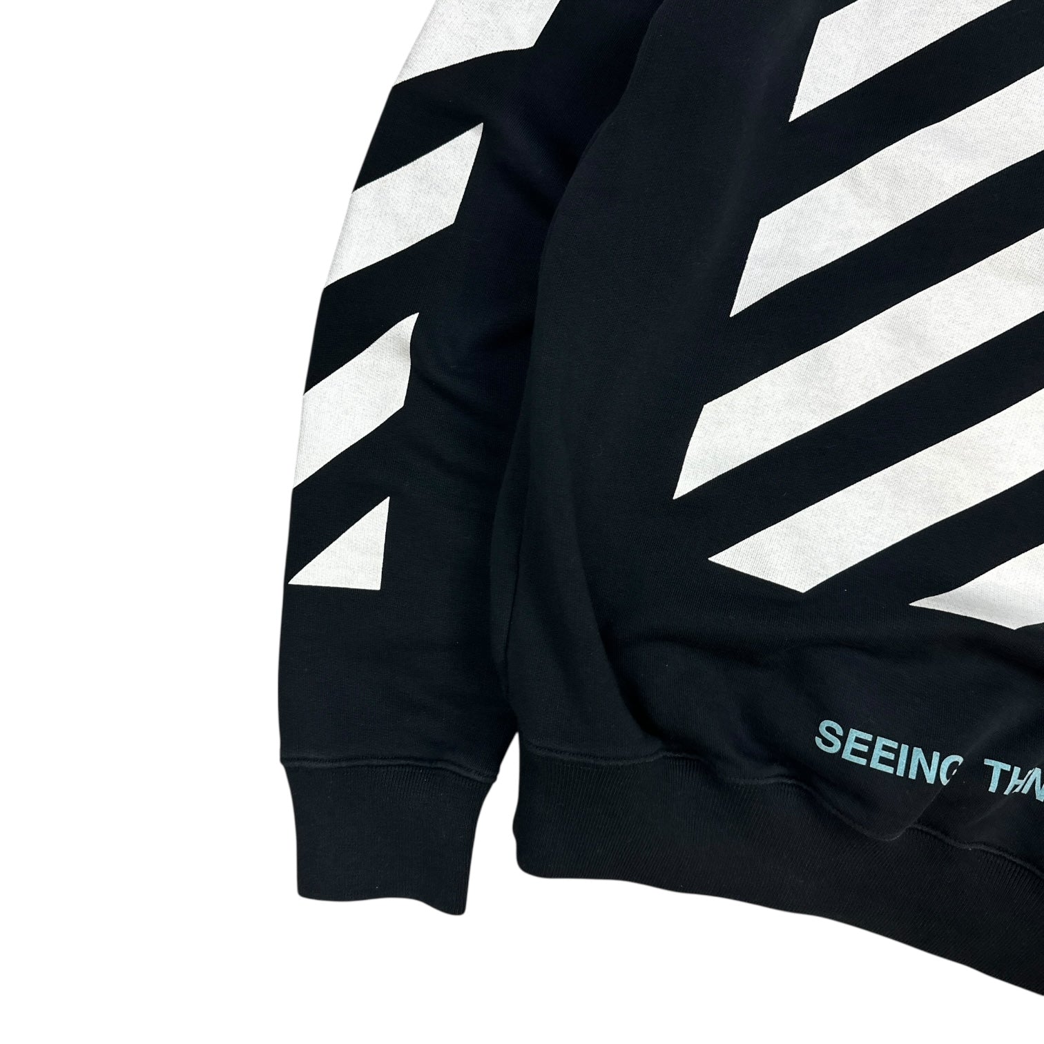 Off-White Caravaggio Diagonal Hoodie Black