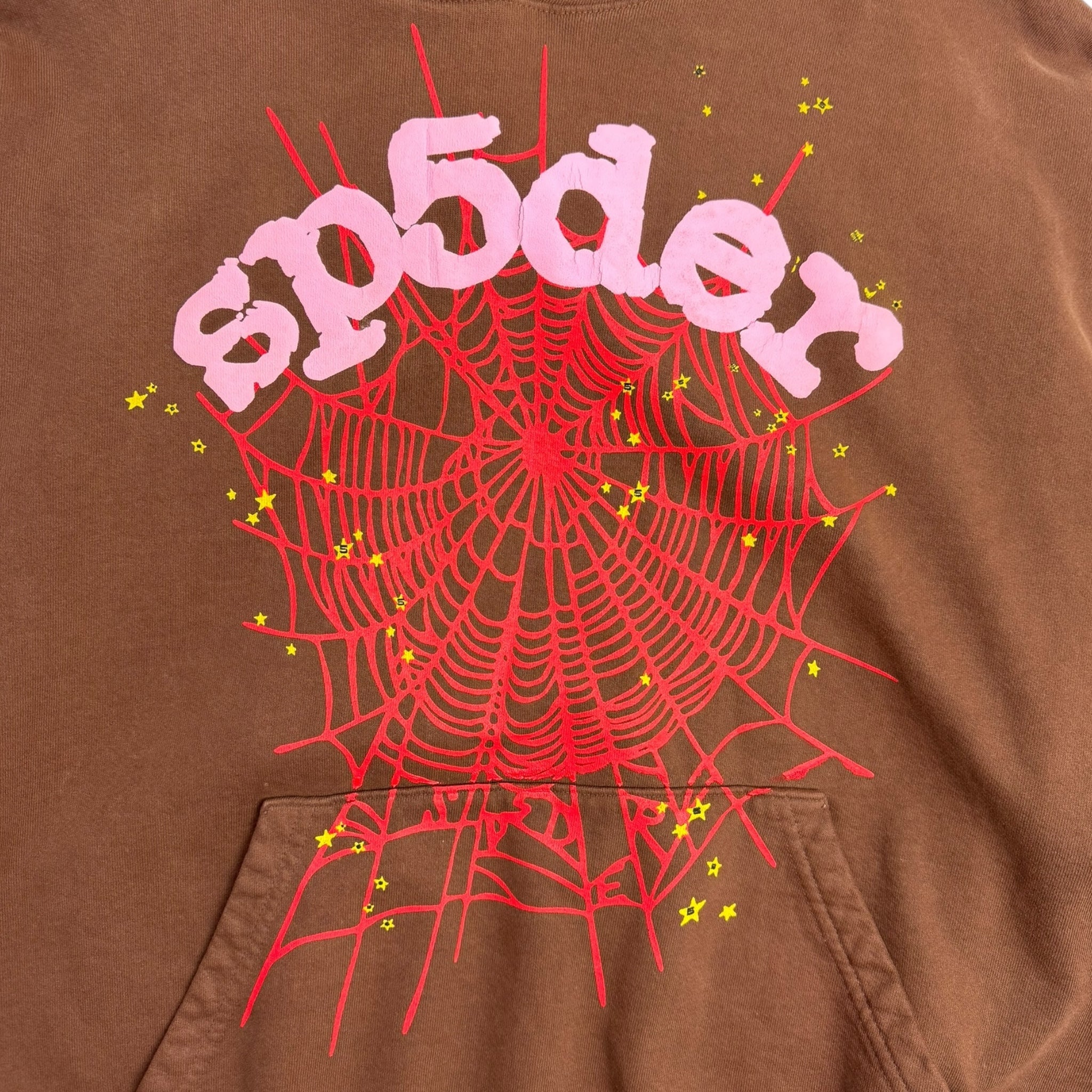 Sp5der Web Hoodie Brown