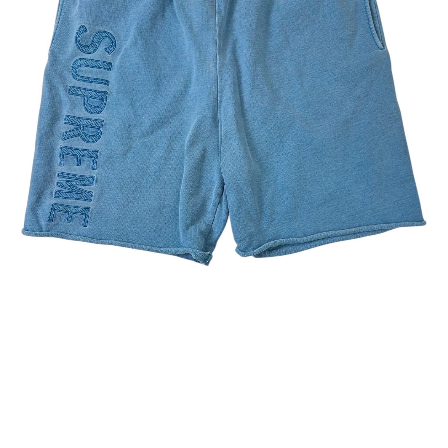 Supreme Leg Embroidery Sweatshort Blue