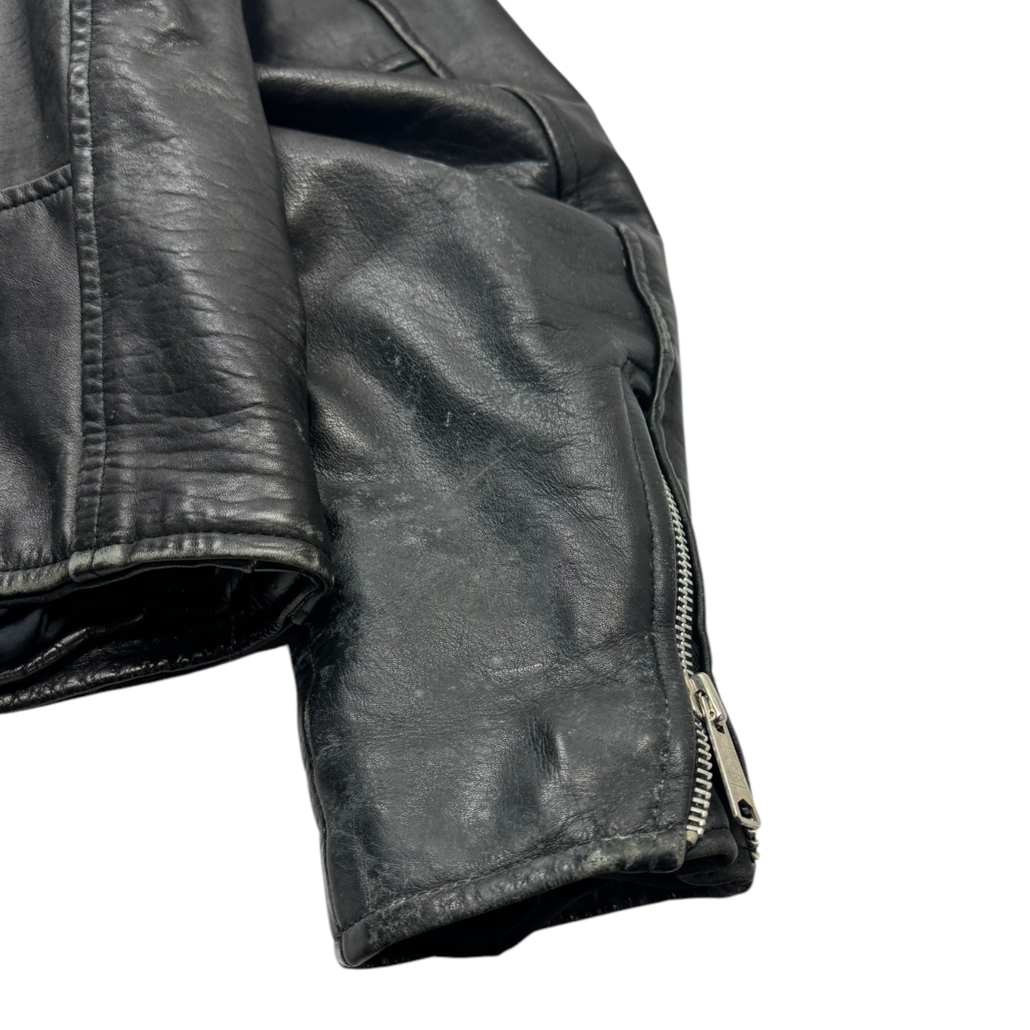 Vintage Biker Moto Leather Jacket