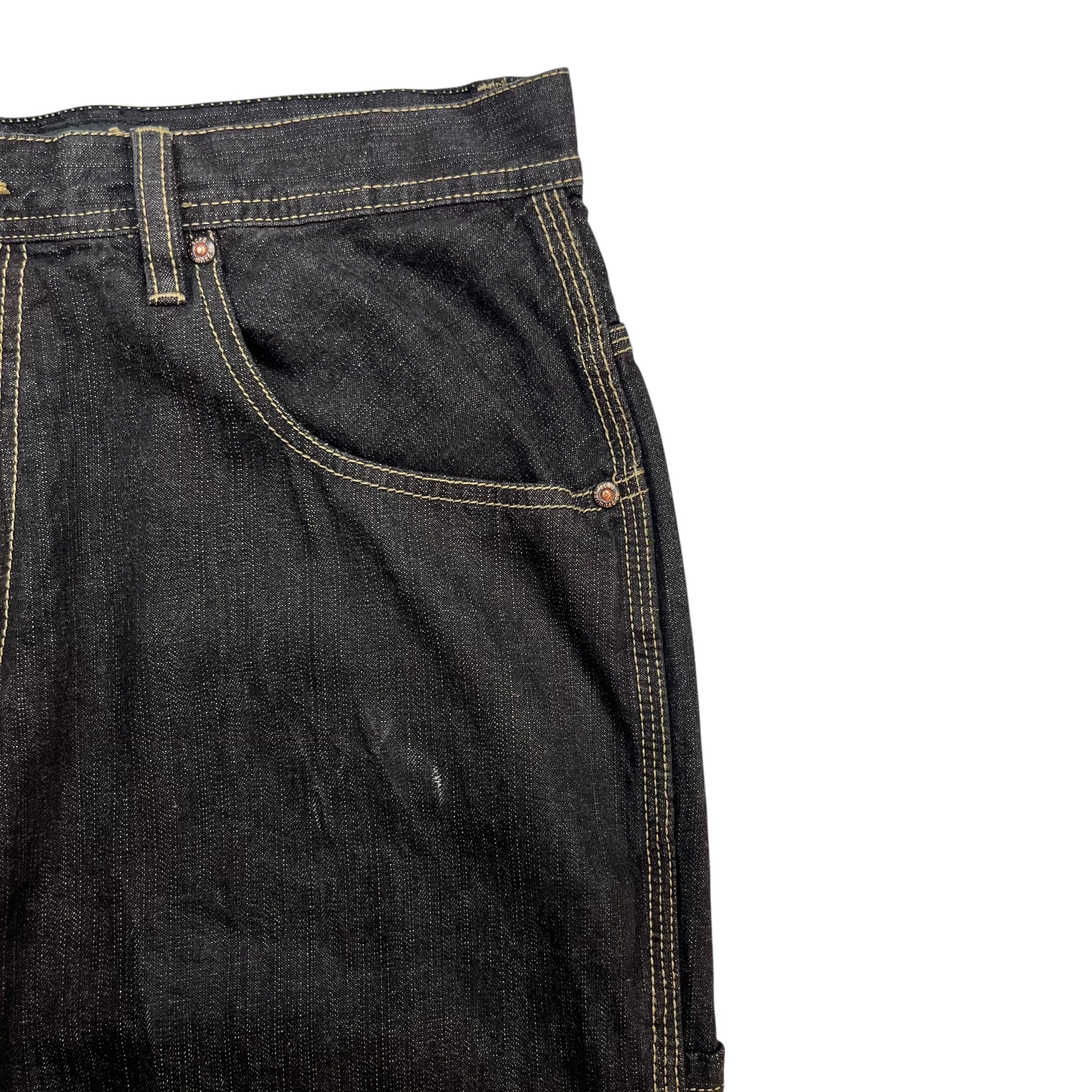 Ecko Unltd Baggy Carpenter Denim Pants Black