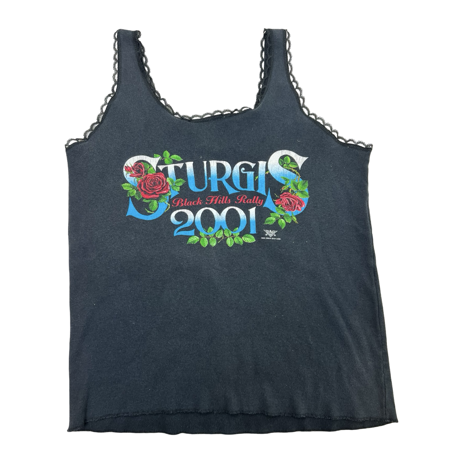 (W) Vintage 2001 Sturgis Black Hills Rally Panther Tank Top