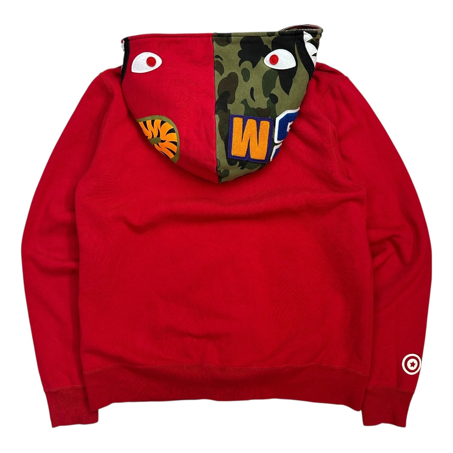 Bape Full Zip Shark Hoodie Red