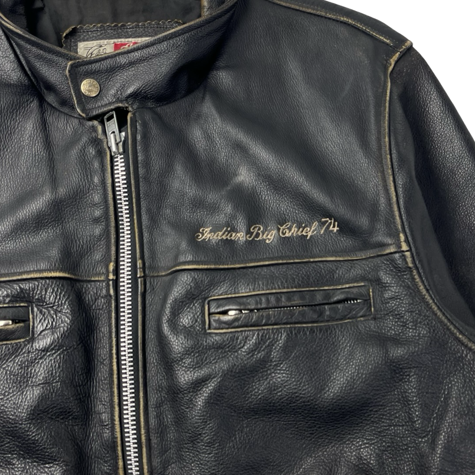 Vintage Indian Motorcycles Heavy Leather Jacket