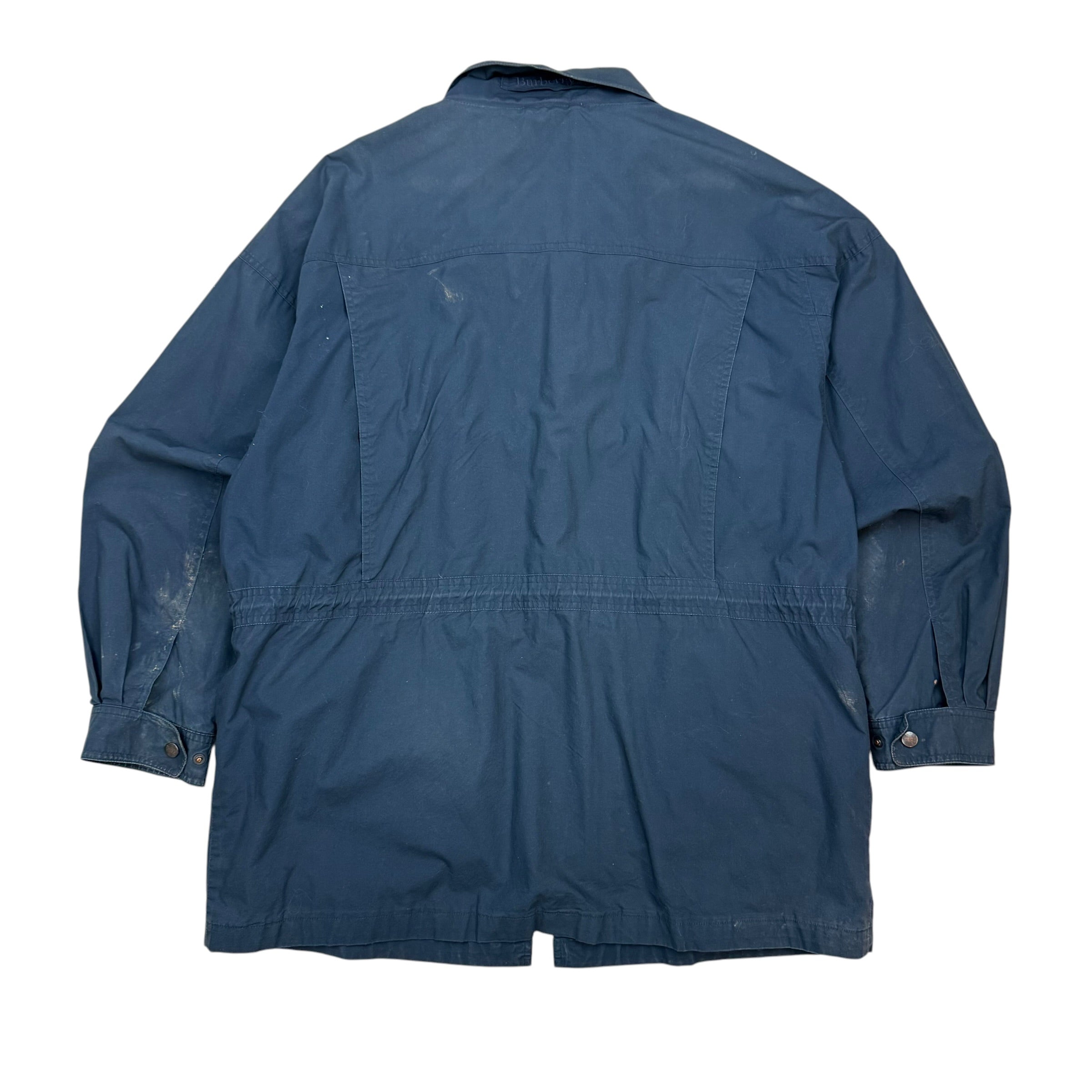 Vintage Burberrys Of London Long Jacket Navy Blue