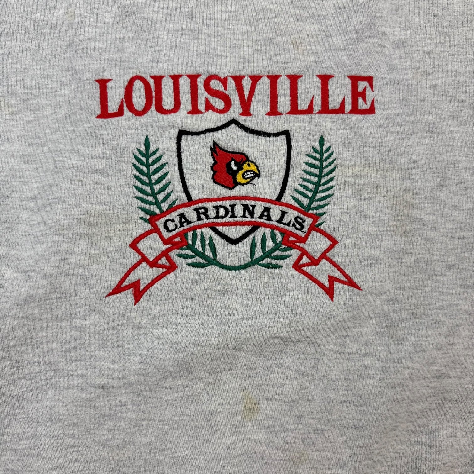 Vintage Louisville Cardinals Crewneck Sweater Grey