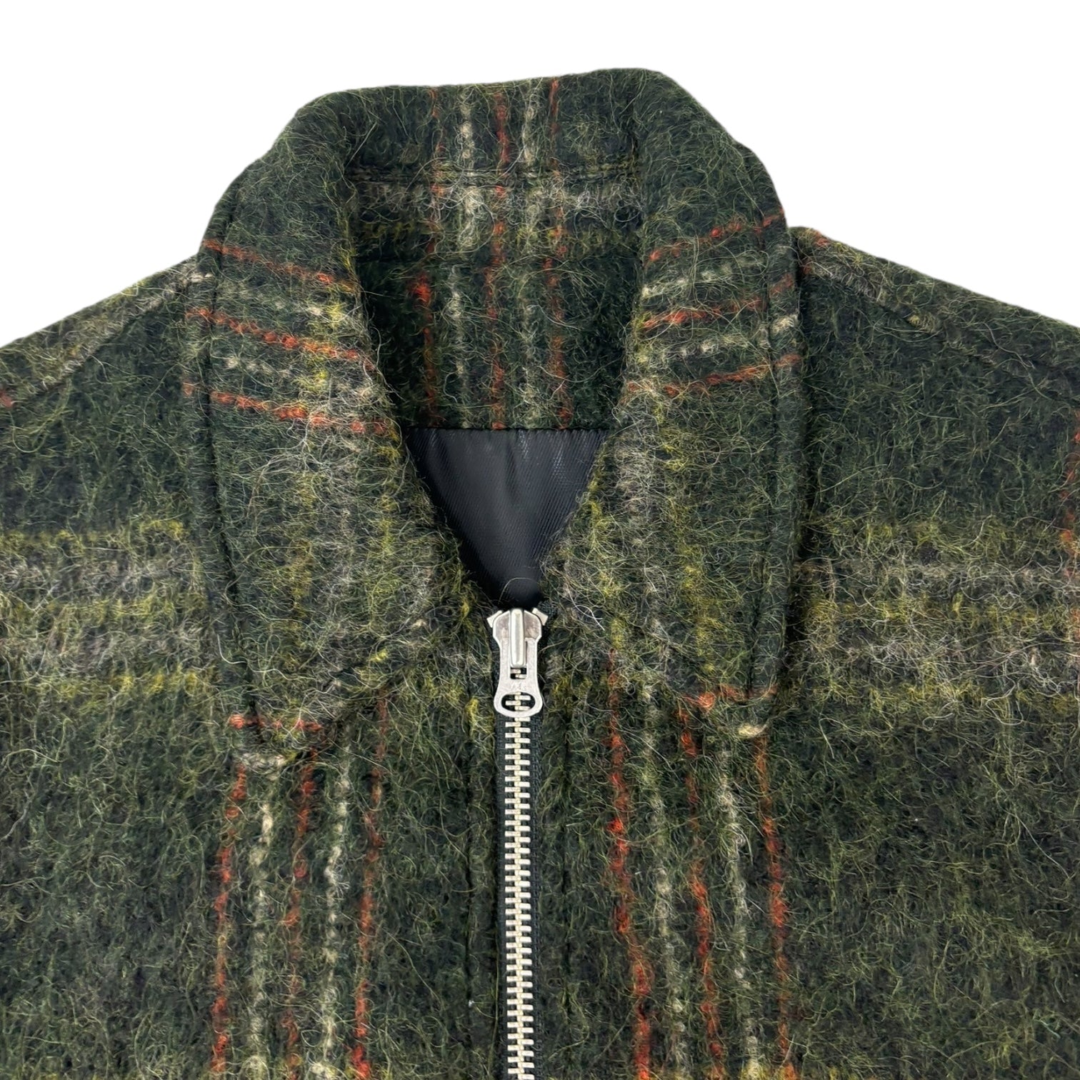 Stussy Mohair Club Jacket Olive Plaid