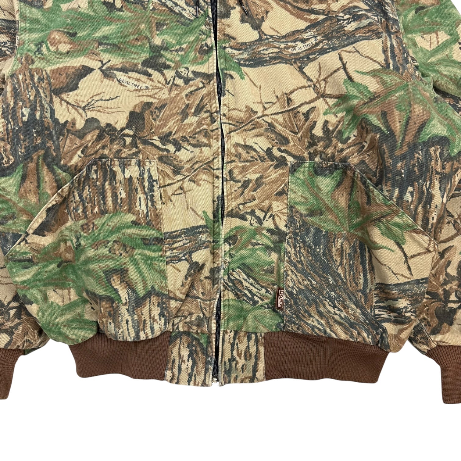 Vintage Real Tree Hooded Work Jacket Camo