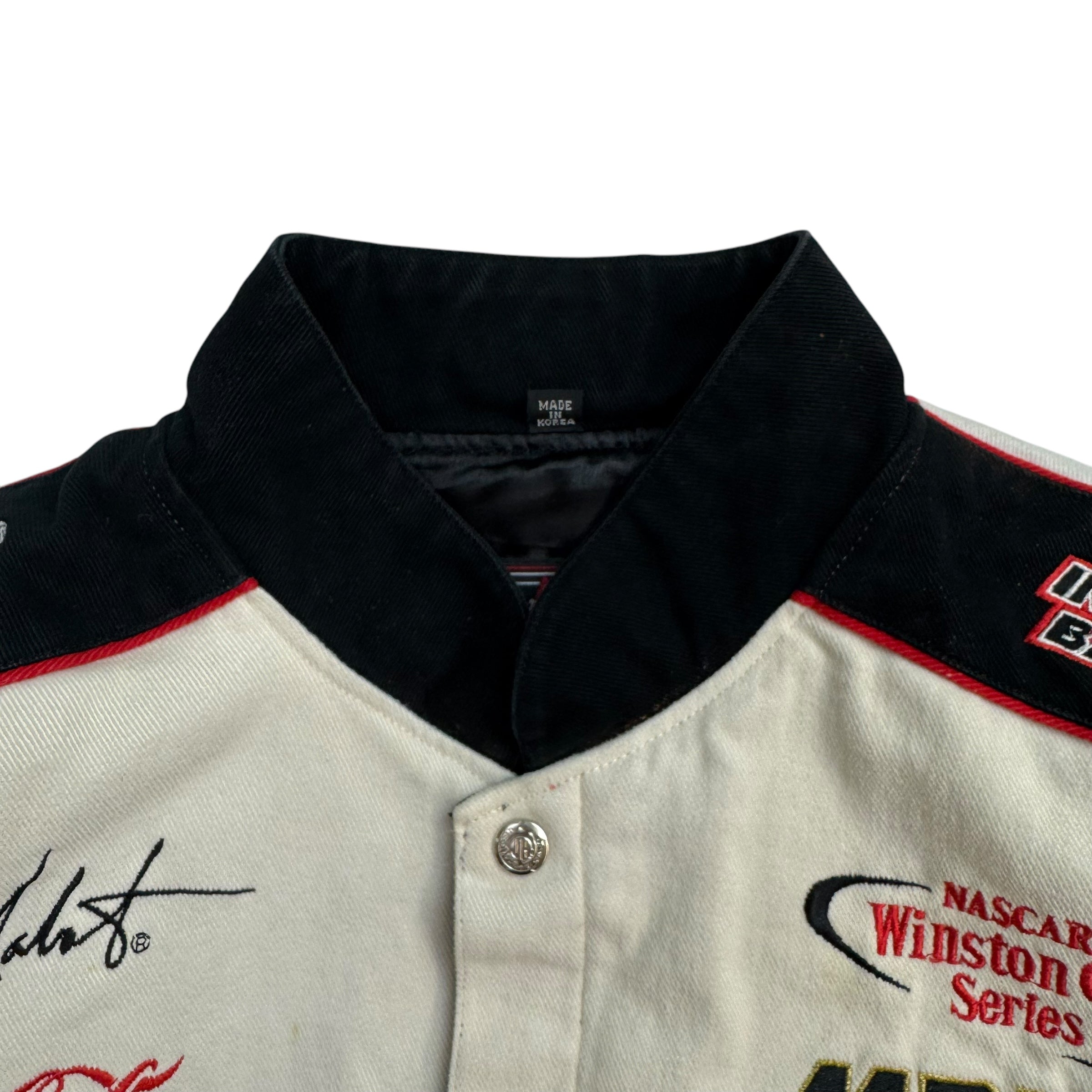 Vintage Jeff Hamilton NASCAR Interstate Batteries Bobby Labonte Racing Jacket Tricolor