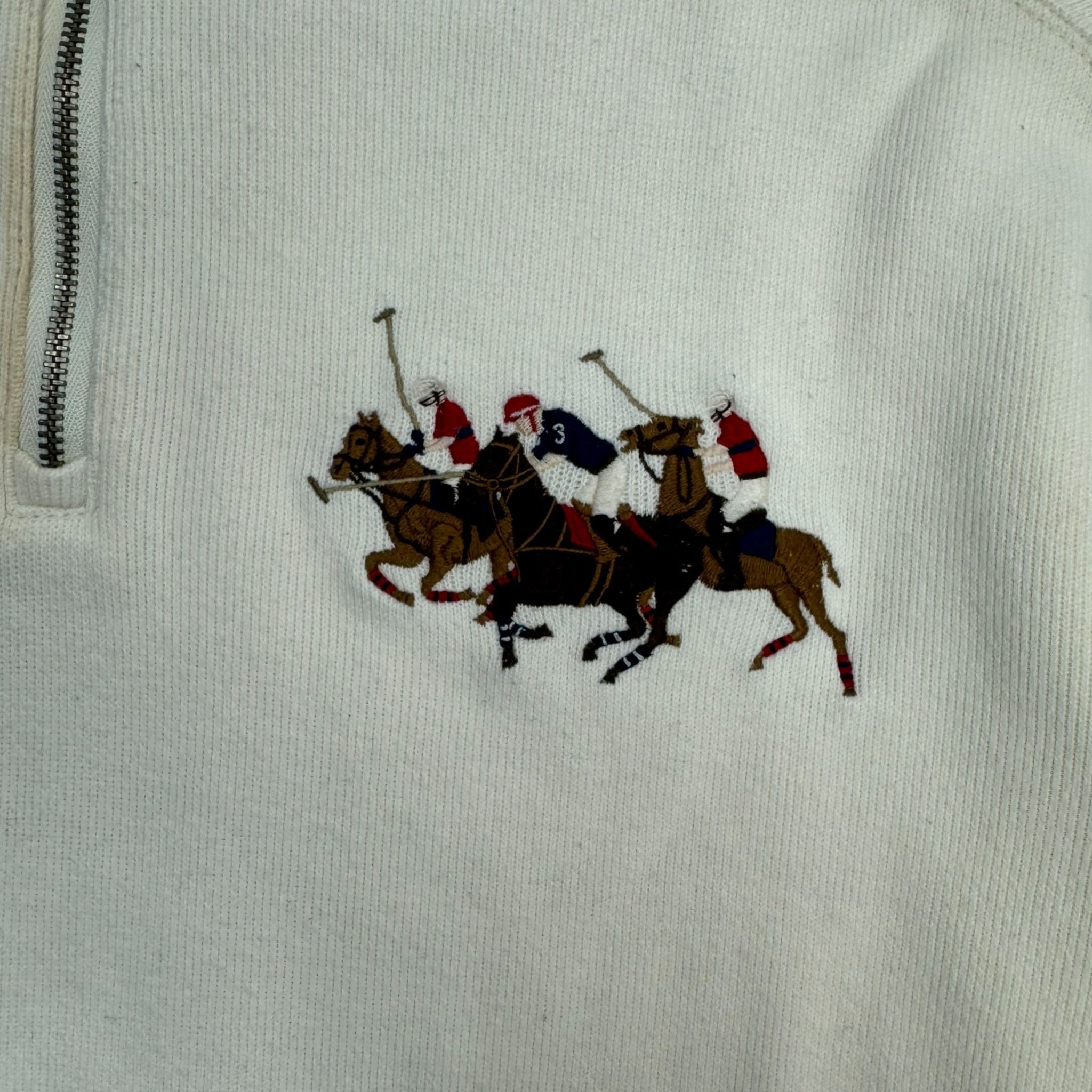 Vintage Polo Ralph Lauren Cream 1/4 Zip Sweater