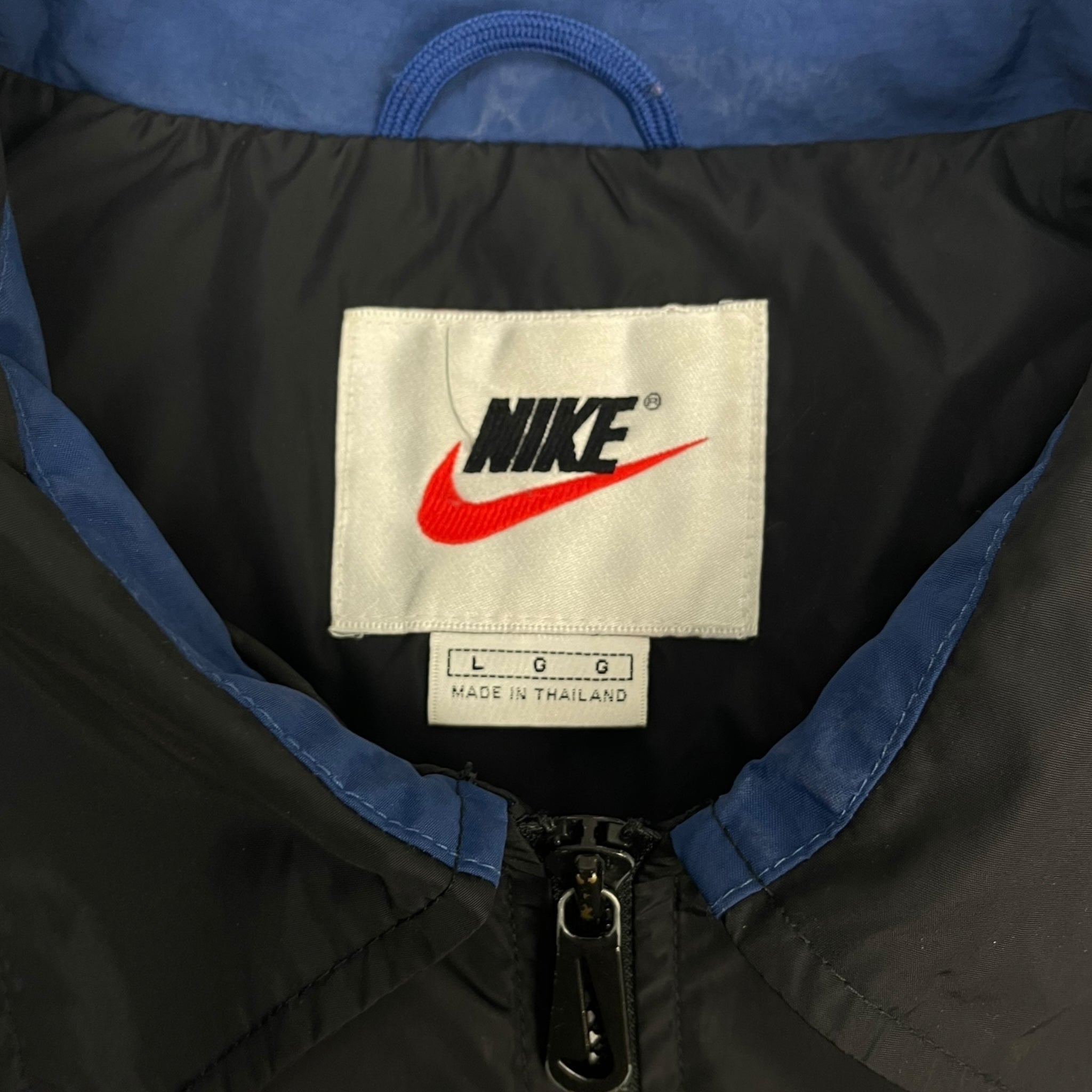 Vintage Nike Big Swoosh Windbreaker Black/Blue