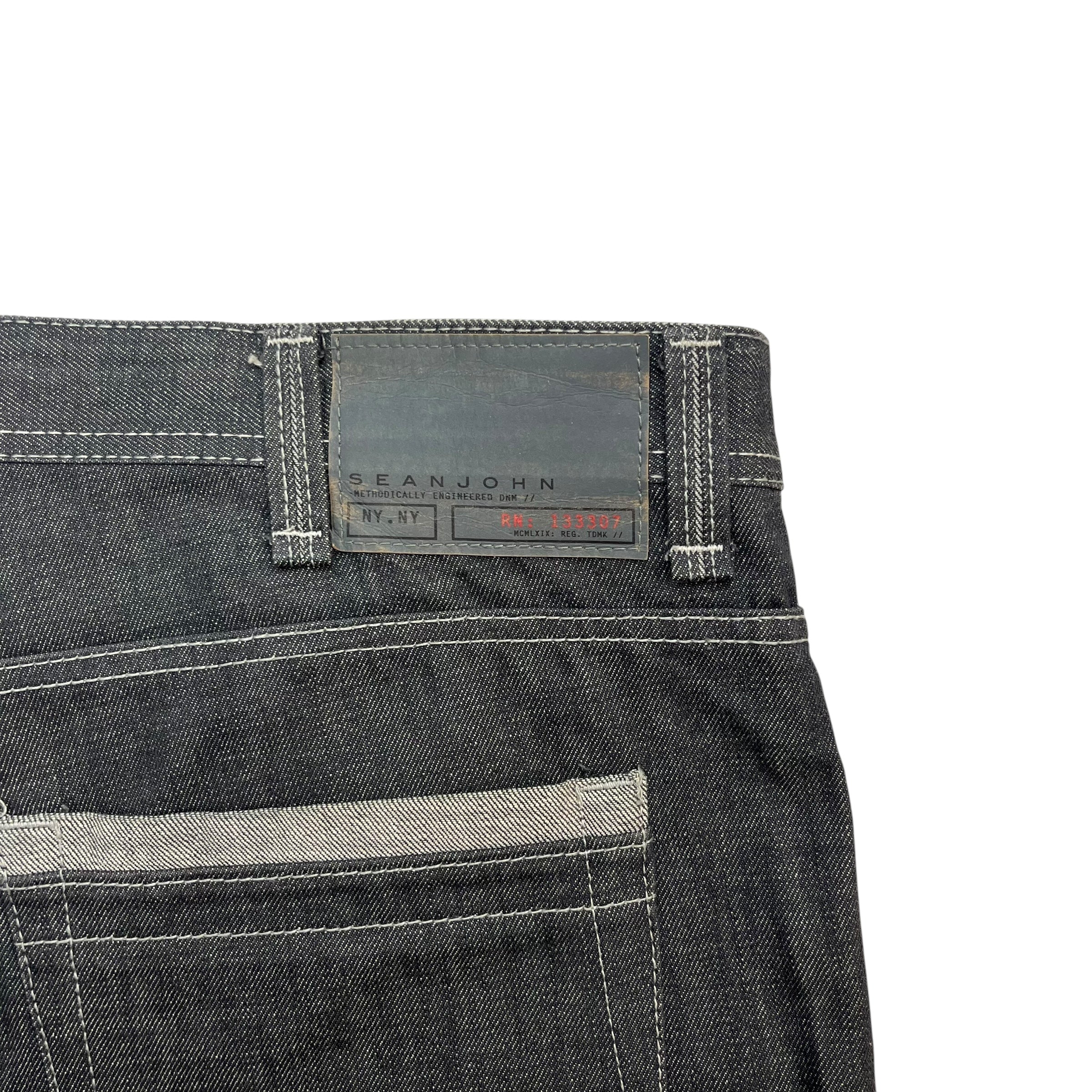 Y2K Sean John Denim Shorts Grey/Silver