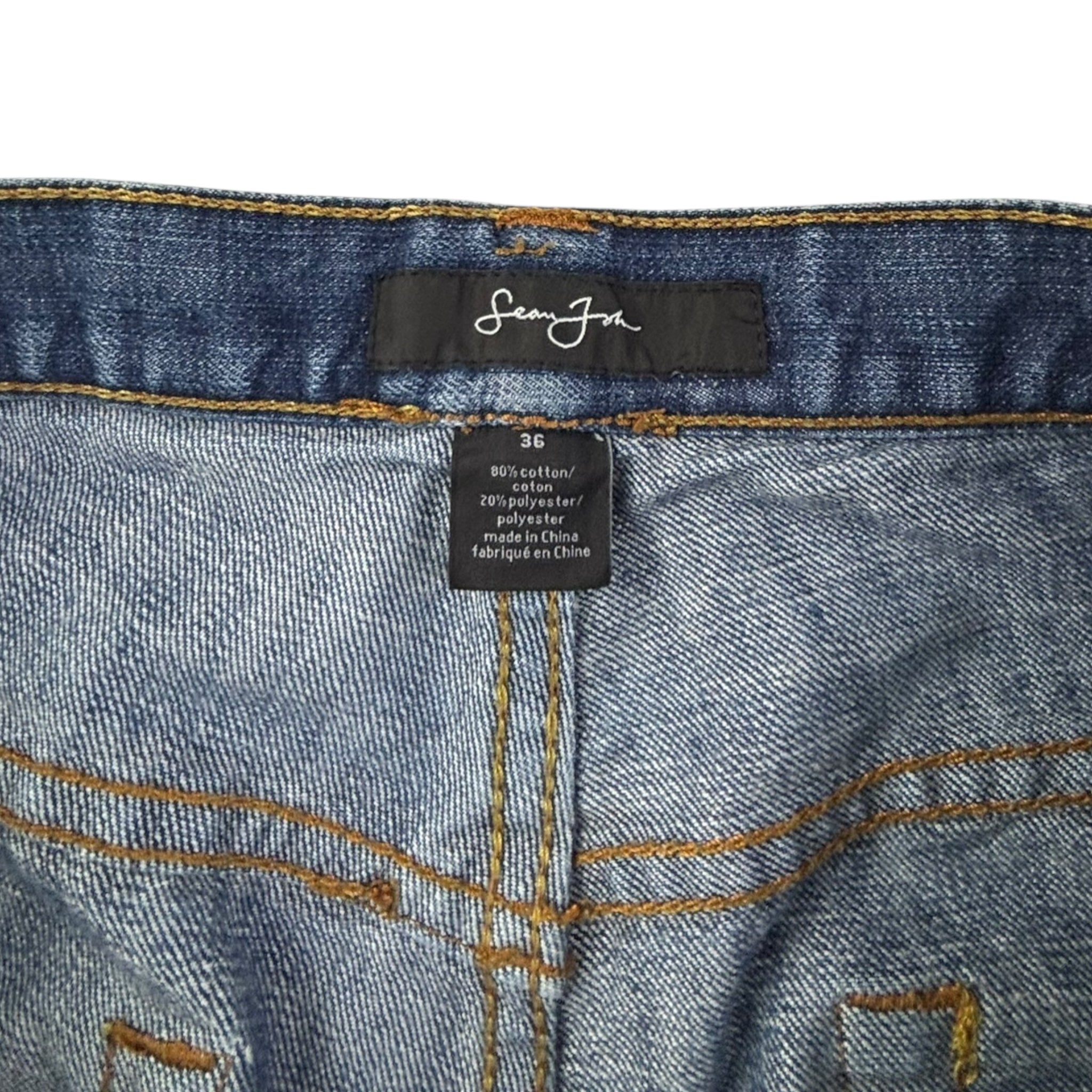 Vintage Y2K Sean Jon Embroidered Pants Navy Blue