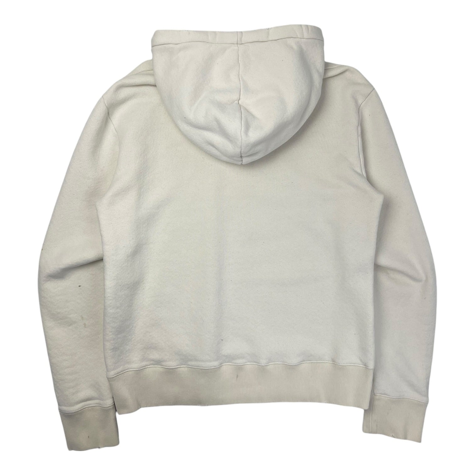 Gucci Logo Distressed Hoodie Cream