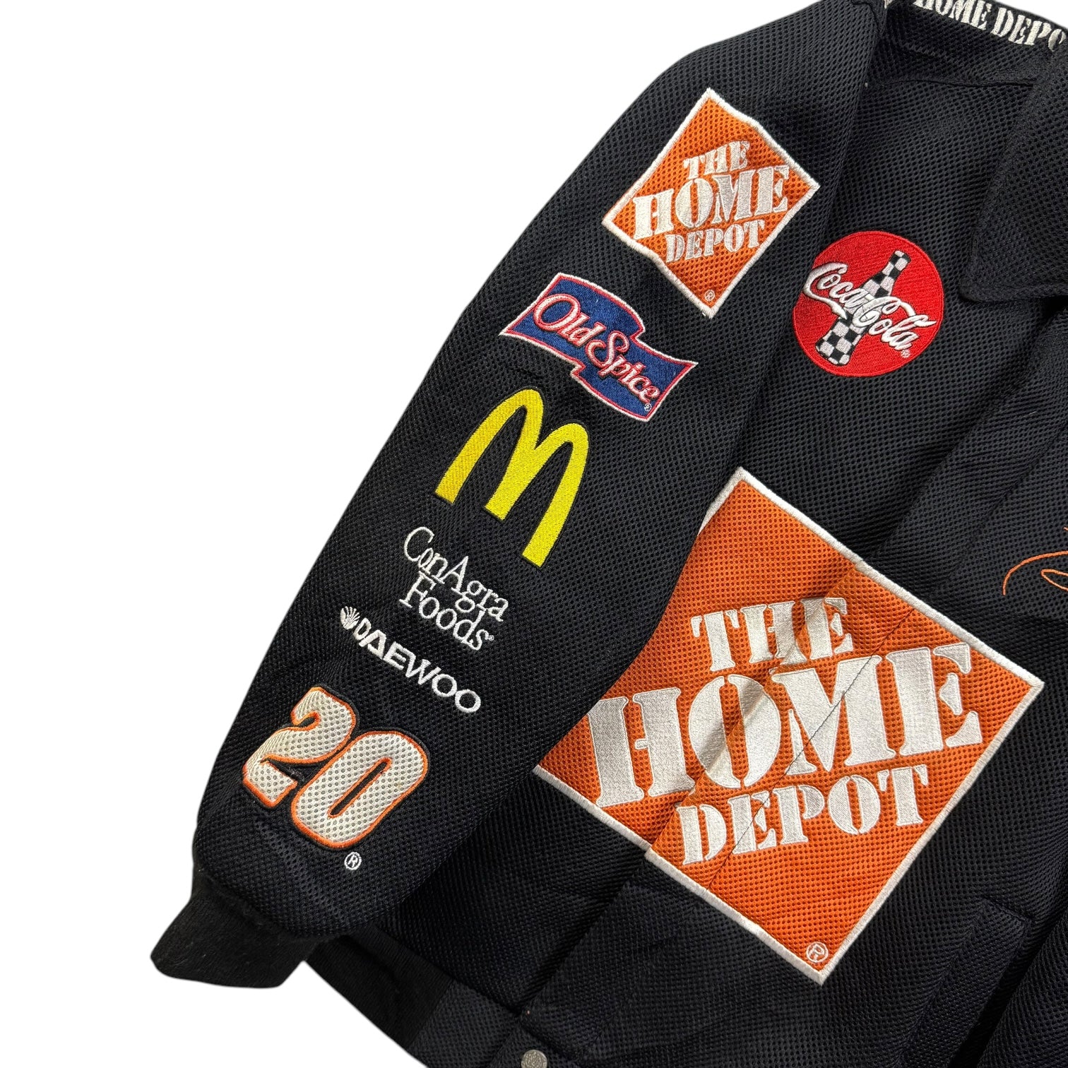 Vintage Jeff Hamilton NASCAR Tony Stewart Mesh Racing Jacket Black