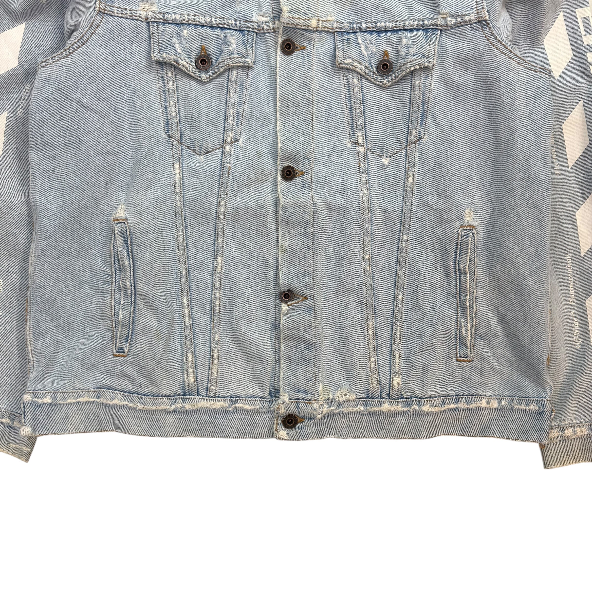 Off-White Temperature Denim Jacket Light Washed Blue