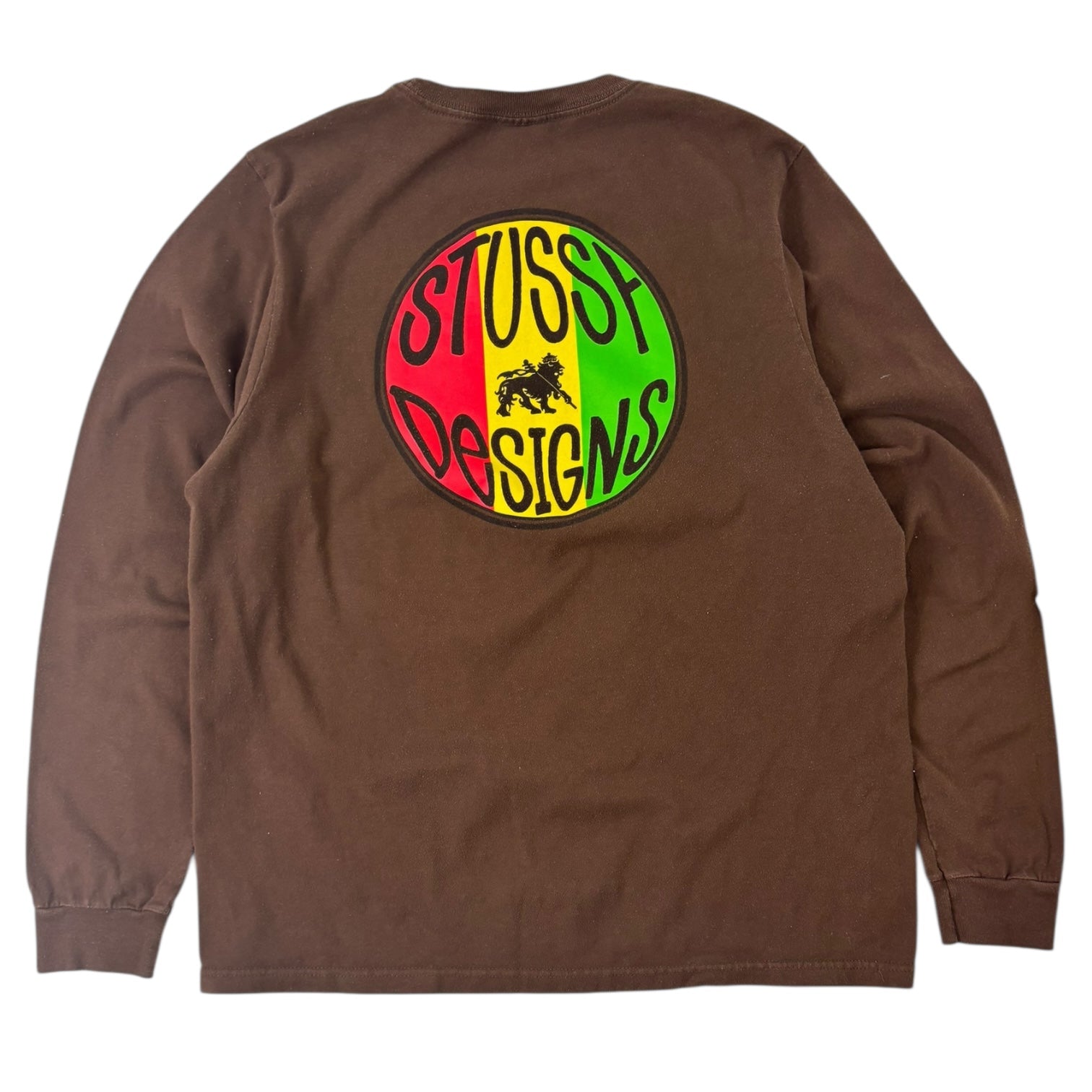 Stussy Rasta Bubble Long Sleeve T-Shirt Brown
