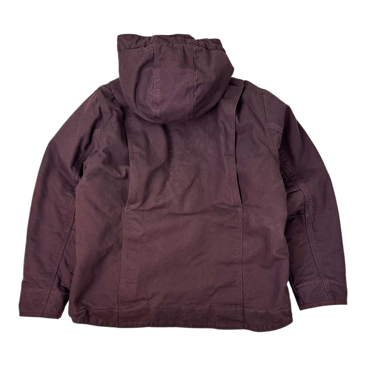 Vintage Youth Carhartt Fleece Active Hooded Workwear Jacket Maroon
