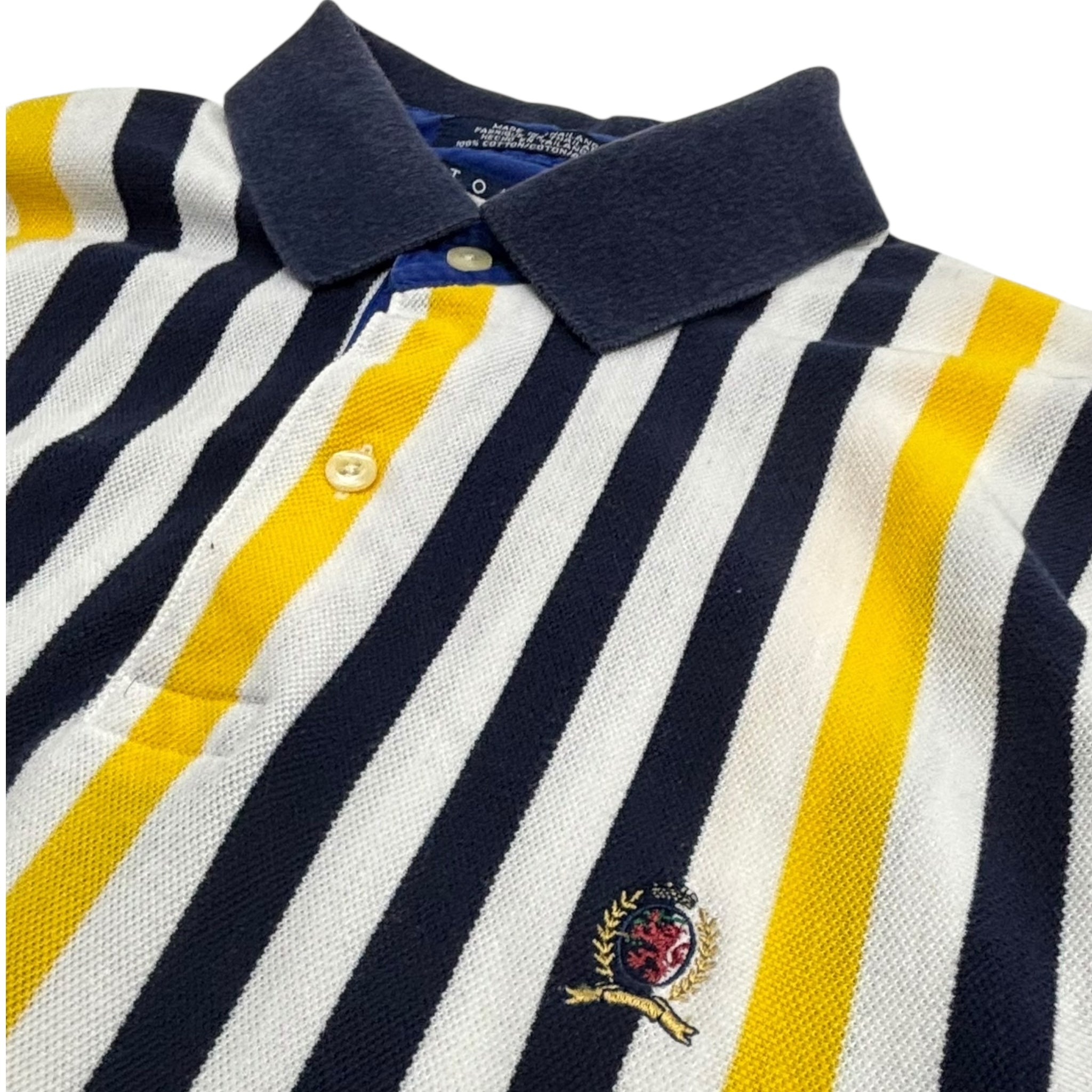 Vintage Tommy Hilfiger Verticle Striped Knit Polo Shirt