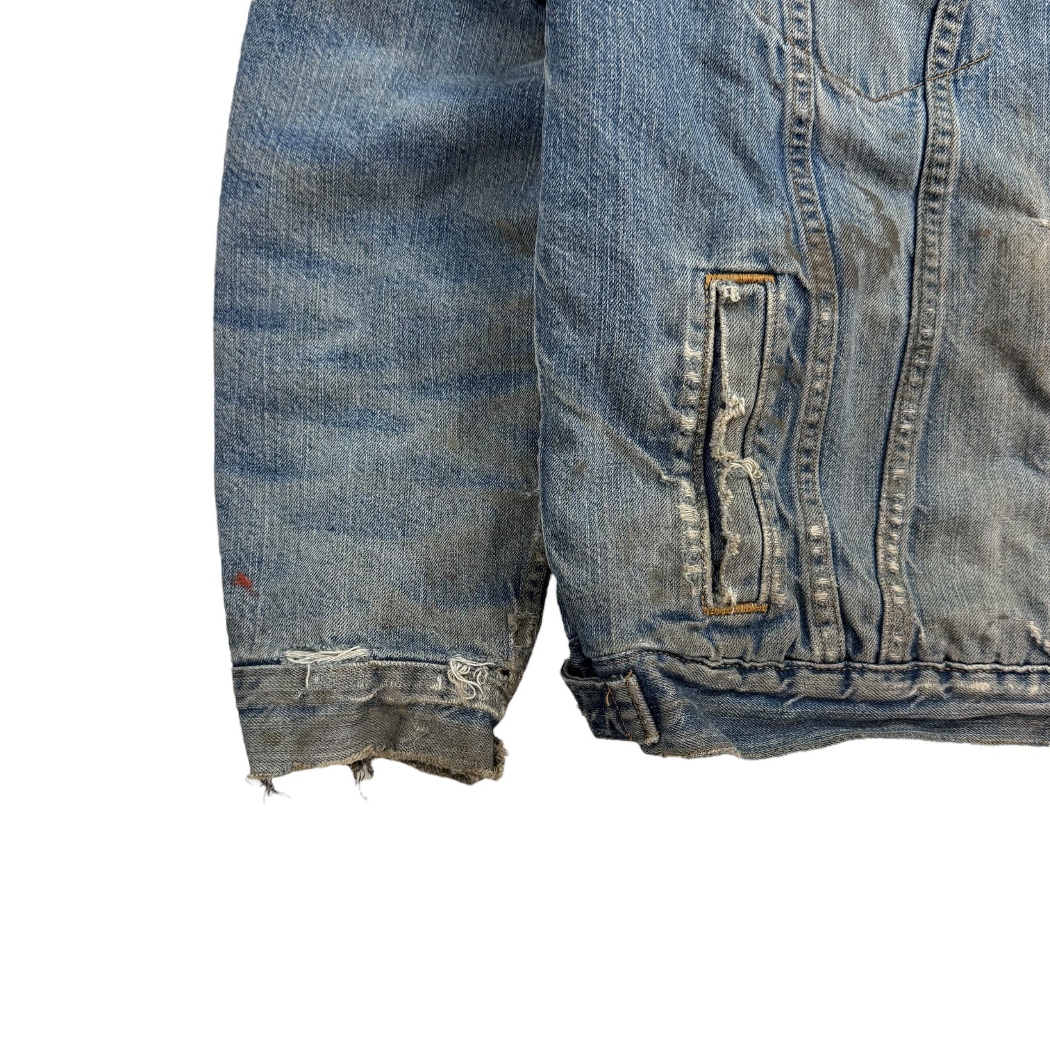 Vintage Carhartt Sherpa Lined Denim Jacket Blue