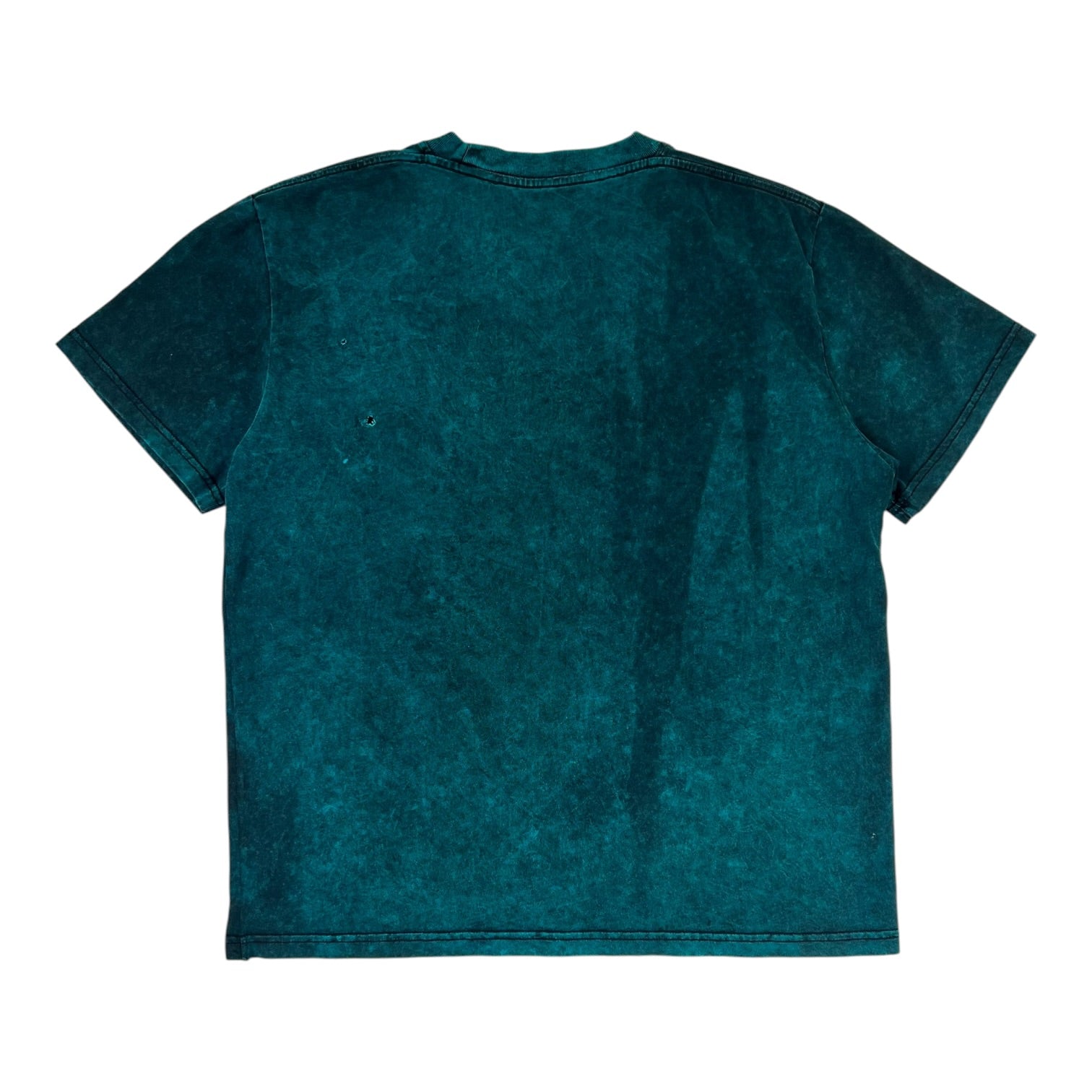 Alexander Wang Acid Wash Gold Embroidery T-Shirt Jade