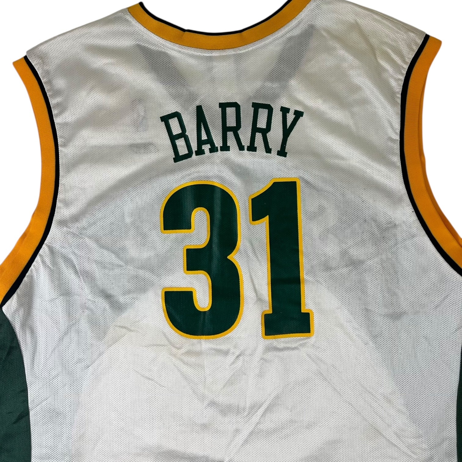Vintage Seattle SuperSonics Brent Barry Home Jersey