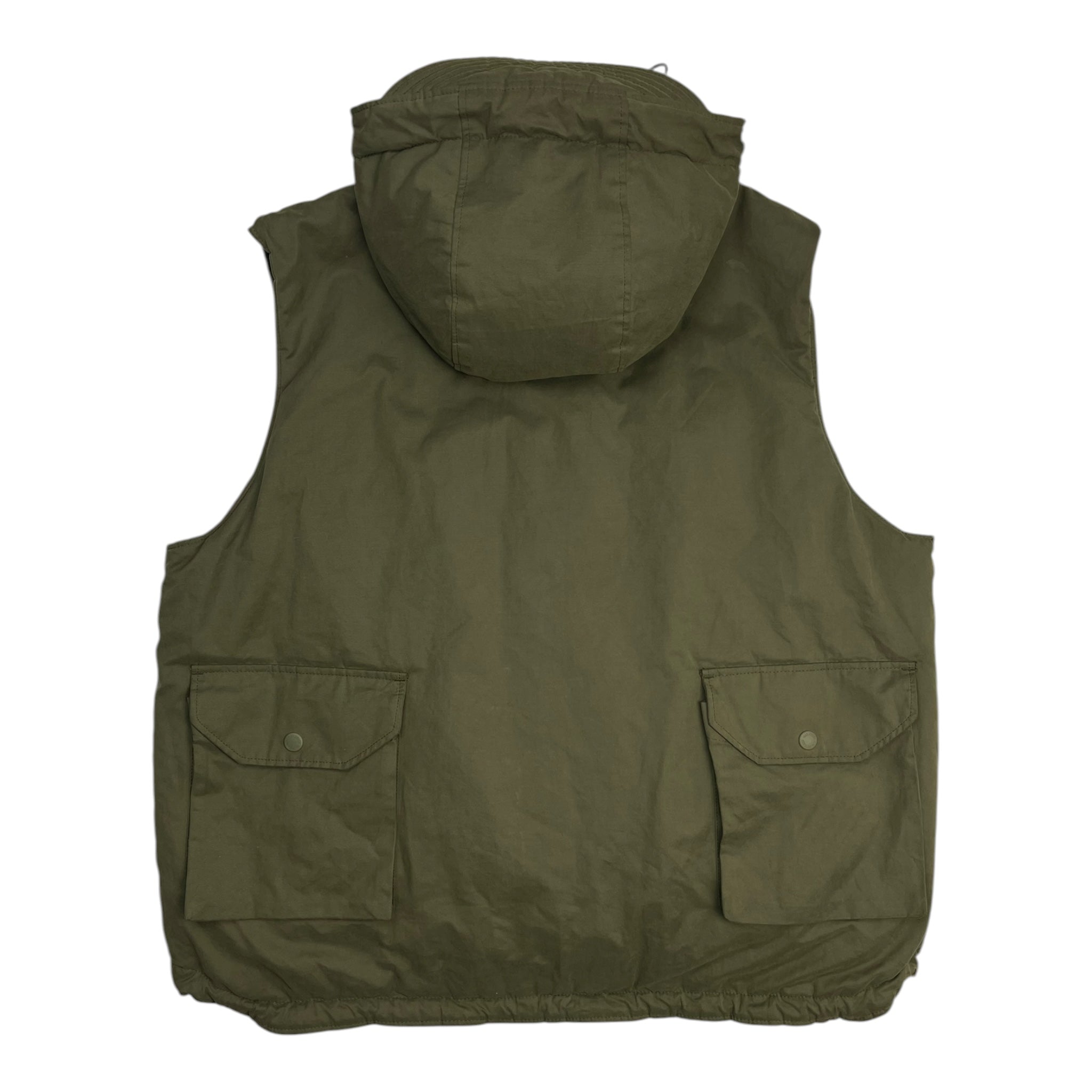 Engineered Garments Cargo Hooded Vest Olive Green