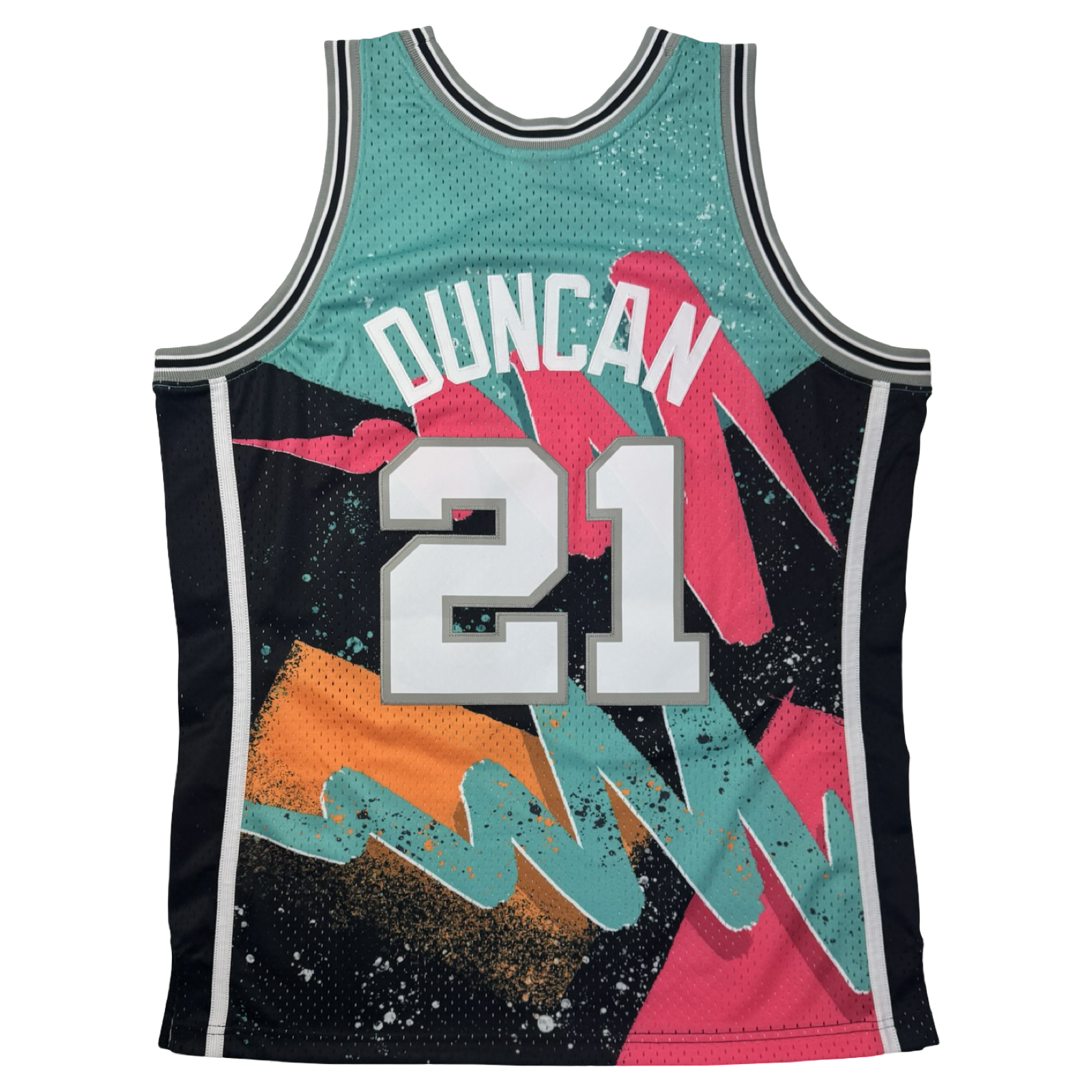 Mitchell & Ness Tim Duncan San Antonio Spurs 1998 Hyper Hoops Jersey