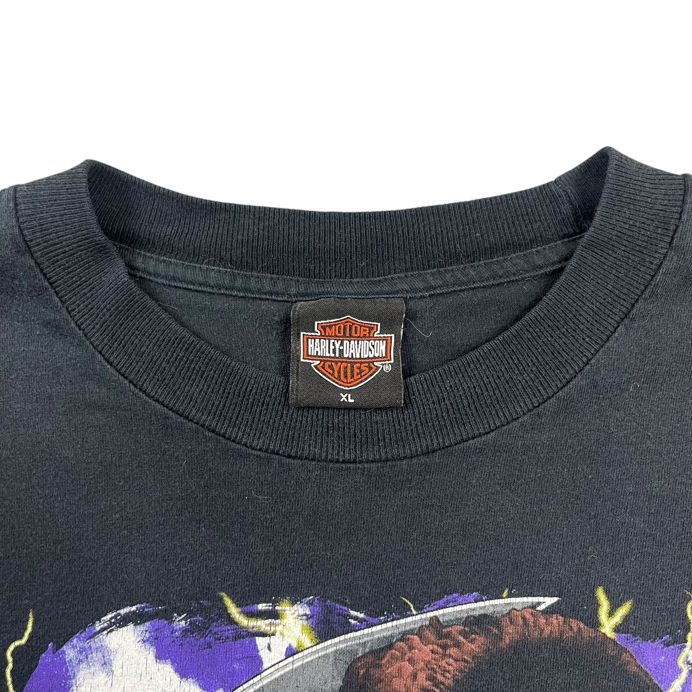 Vintage Harley-Davidson or Peoria, IL Tee Black
