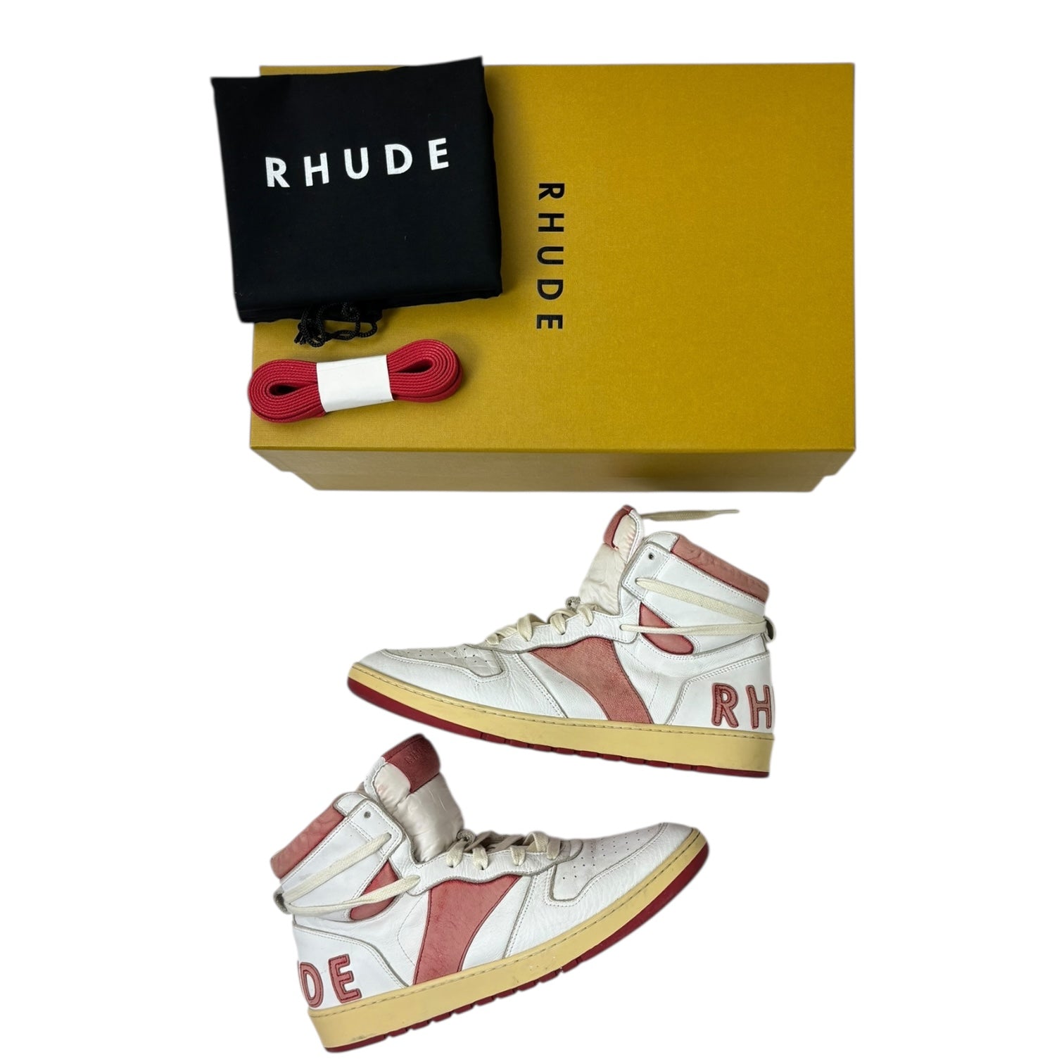 Rhude Rhecess Hi White Red (Used)