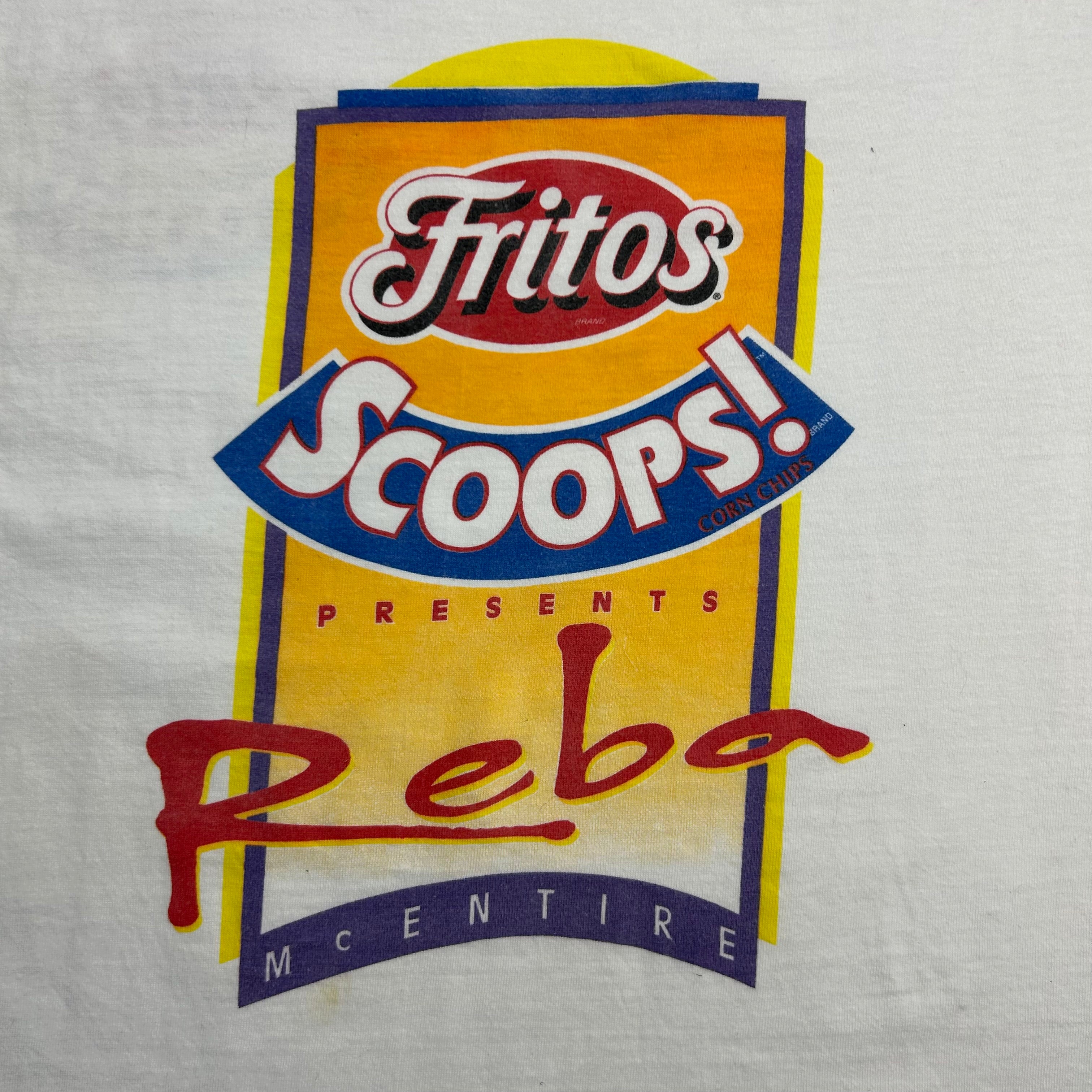 Vintage Fritos Scoops Reba Promo Tee White