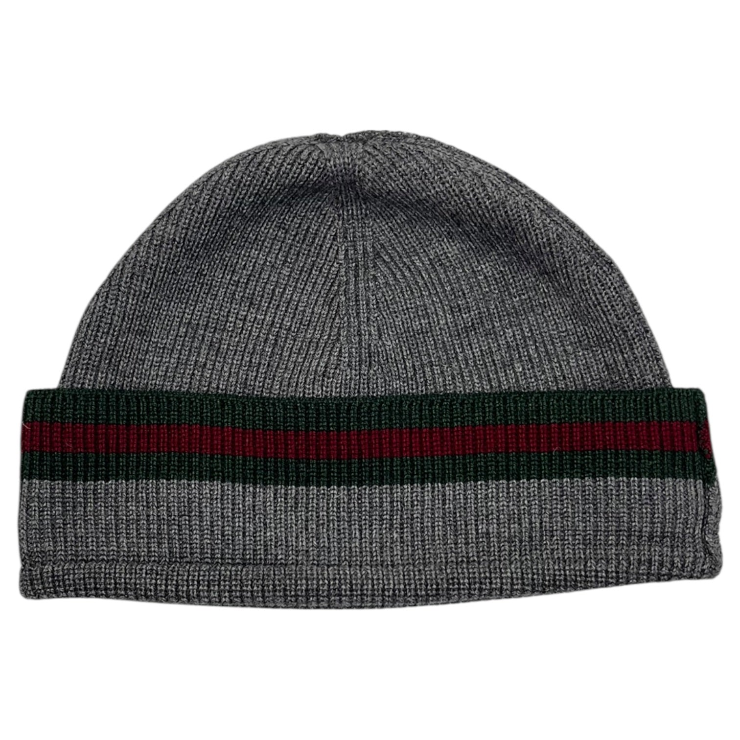 GUCCI Striped Wool Beanie