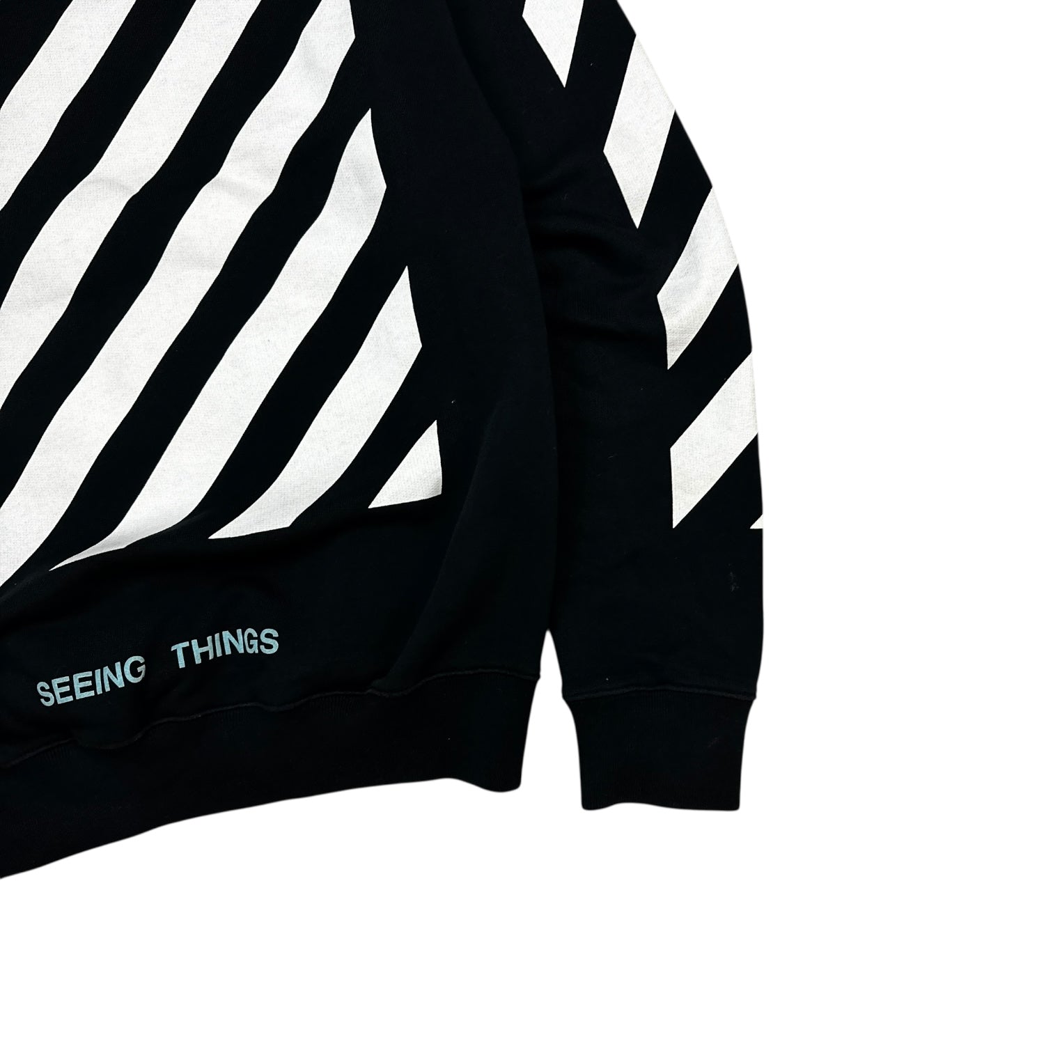 Off-White Caravaggio Diagonal Hoodie Black