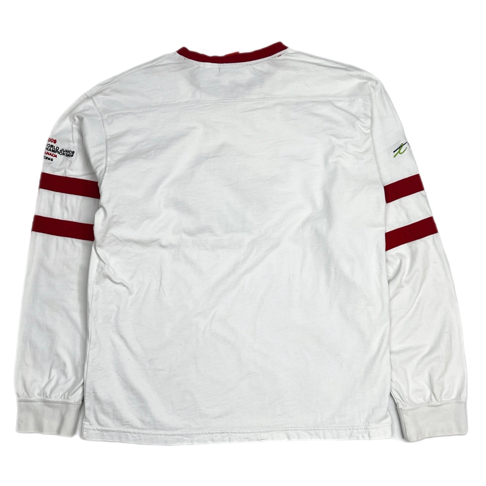 2009 Nike Bauer Team Canada World Juniors Longsleeve Tee White