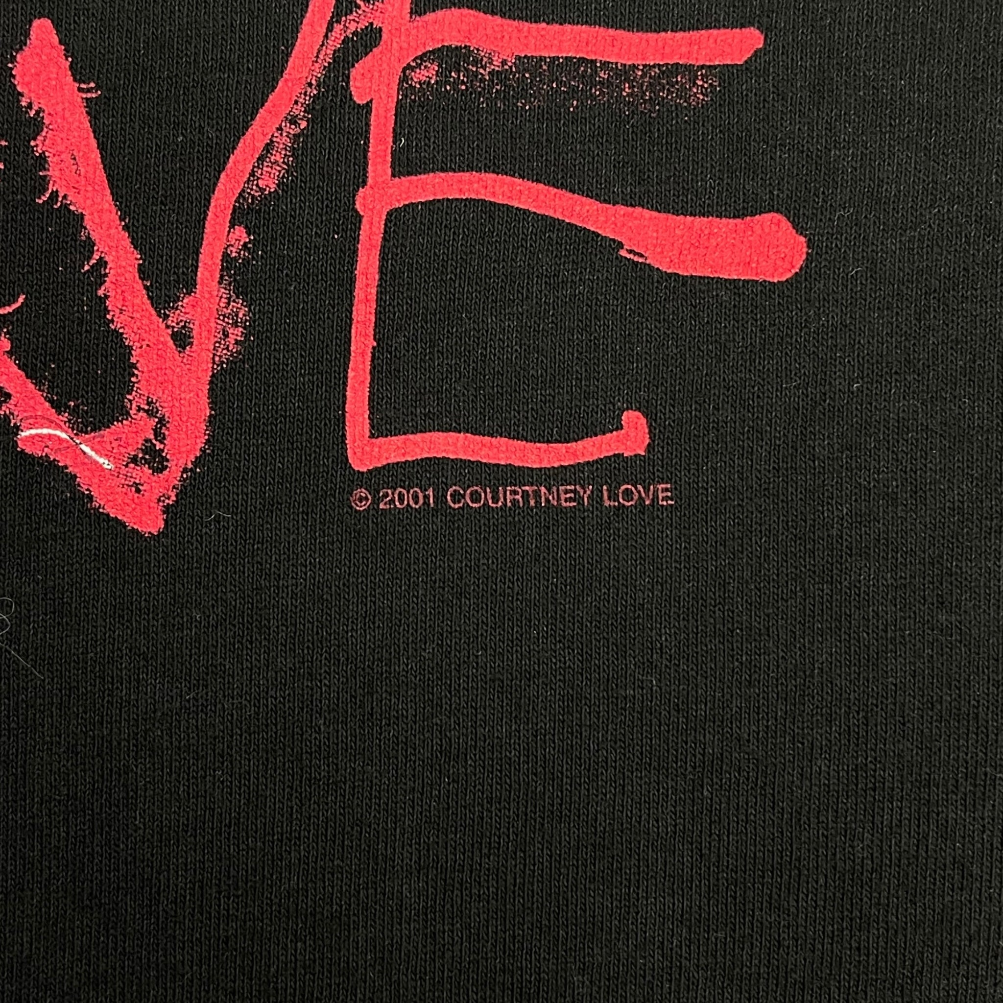 2001 Courtney Love "I'll Protect Your From The Night..." Longsleeve T-Shirt Black