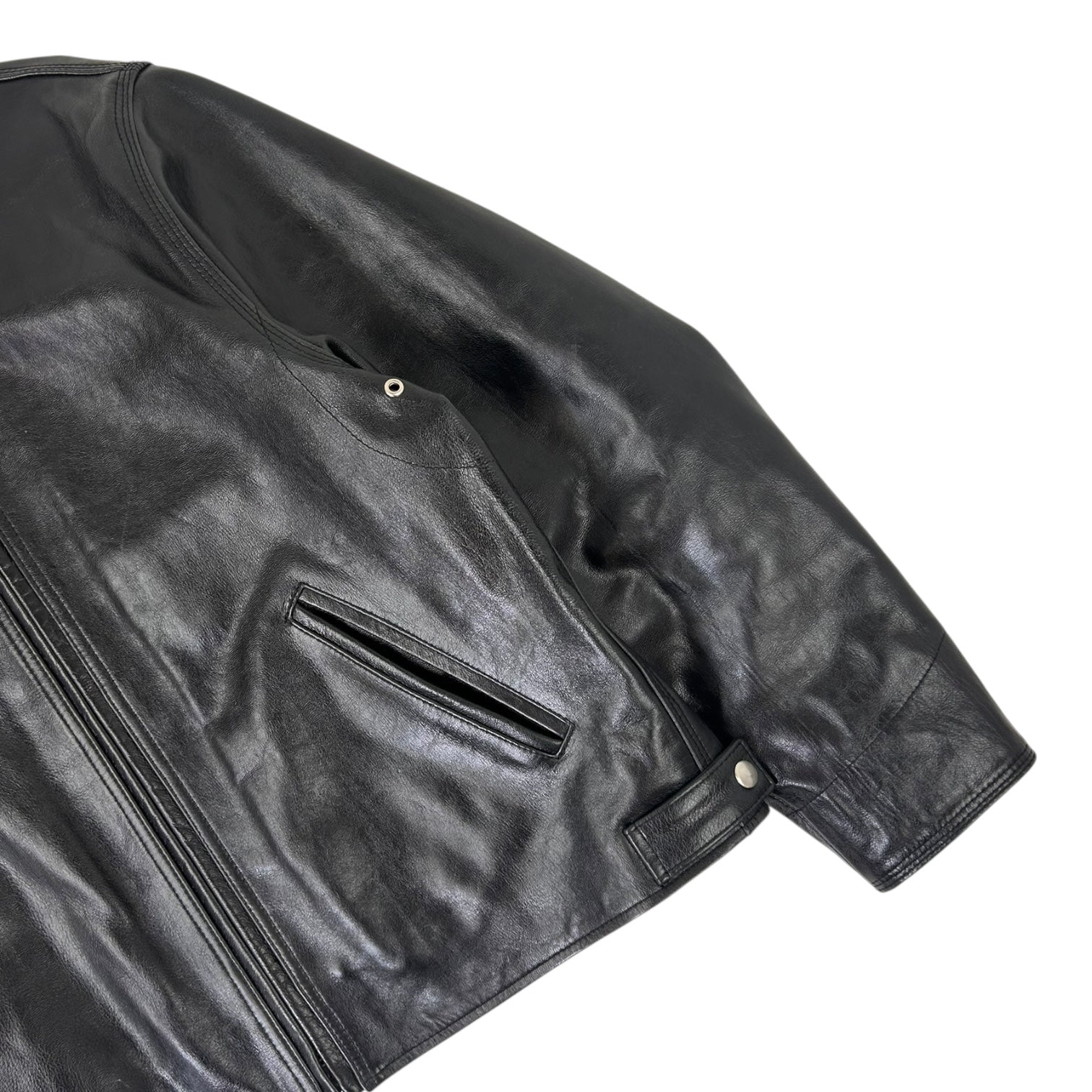 Stussy Garage Leather Jacket Black