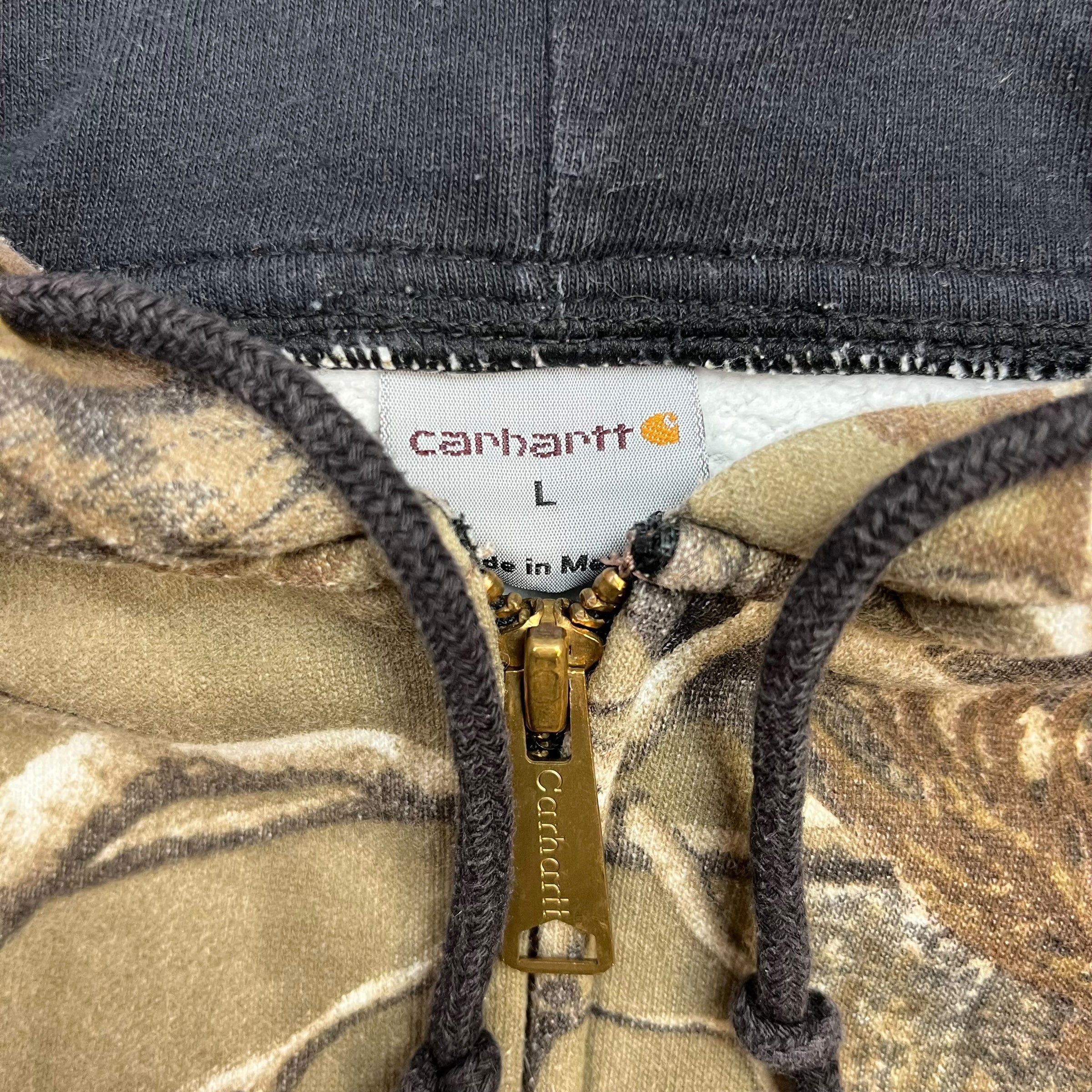 Vintage Carhartt Zip Up Hoodie Realtree Camo